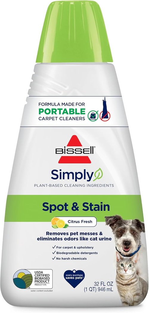 Bissell Simply Spot & Stain Portable Carpet Cleaner - Powerful 32 oz Formula for Tough Stains