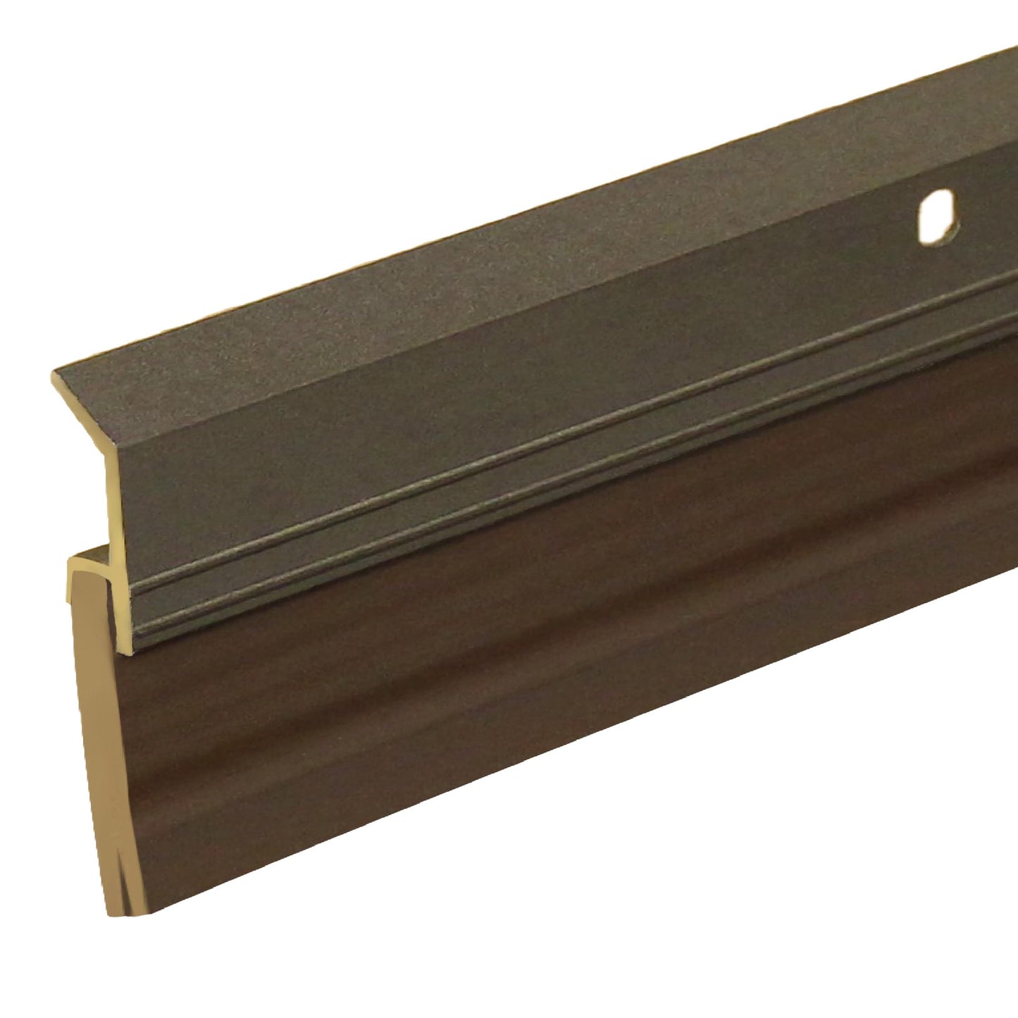 Randall Manufacturing V-63-BR All-Season Door Sweep, Heavy Duty Aluminum, Ideal for Residential & Commercial Use, Easy Installation with Heavy Rubber Seal, Ensure Comfort and Security (3 FT, Brown)