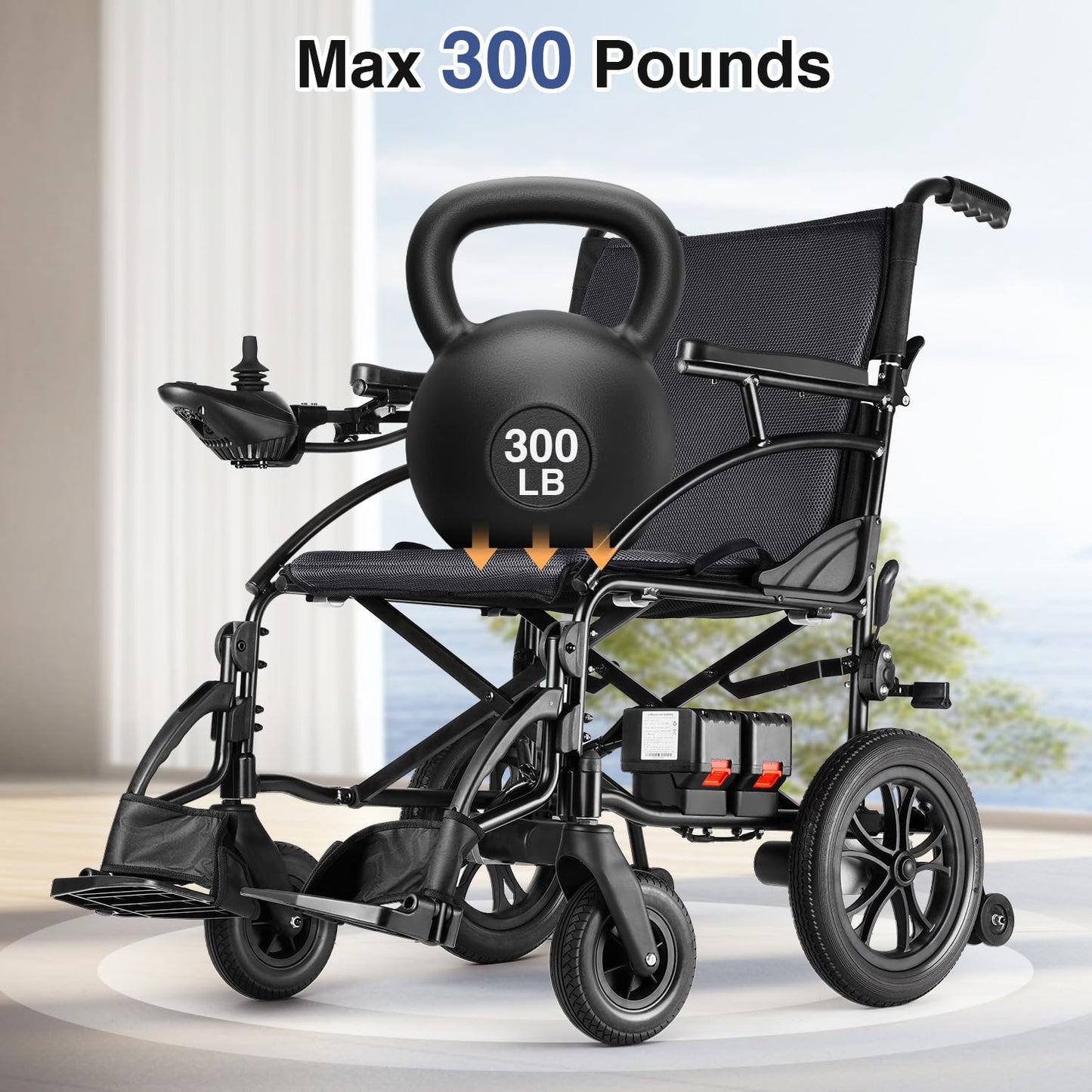 Zurcheel SLF30 Electric Wheelchair, Foldable Durable Motorized Wheelchairs for Adults with 19 Inch Seat and Supports Up to 300 lbs Airline Approved(36 Lbs, Grey)