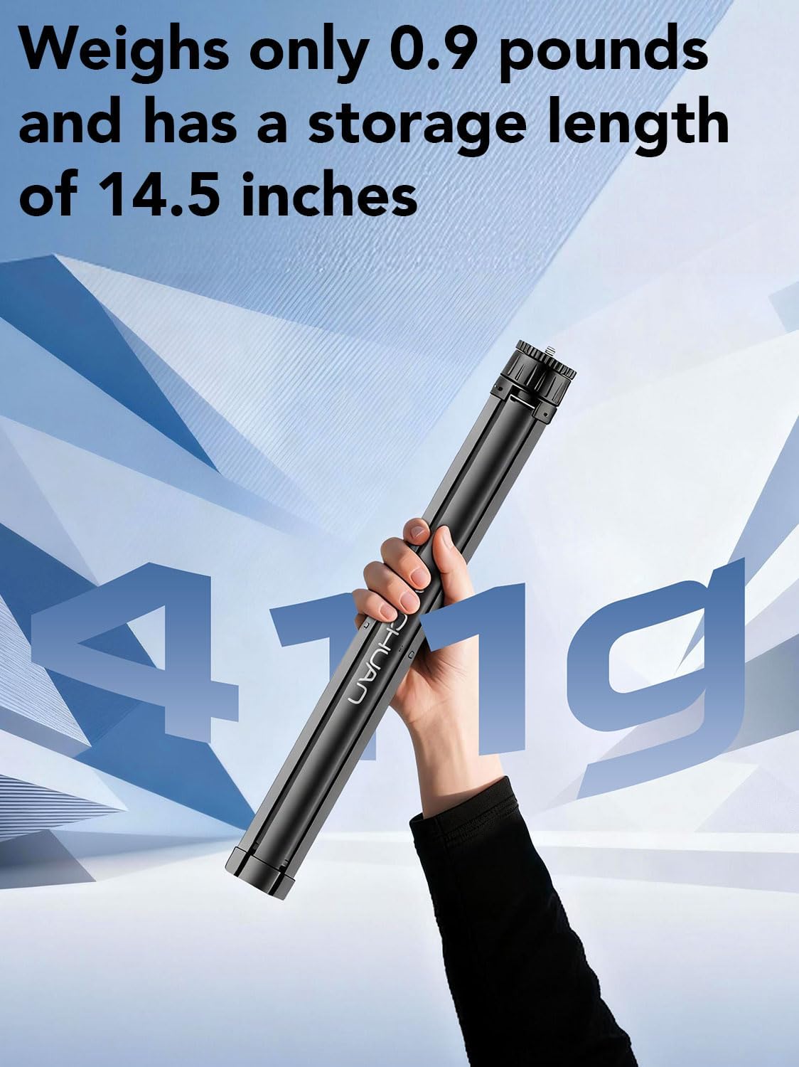 AOCHUAN 155cm 14.5"-60.1" Lightweight Extendable Phone Tripod for iPhone, Adjustable Photography Phone Stand, Portable