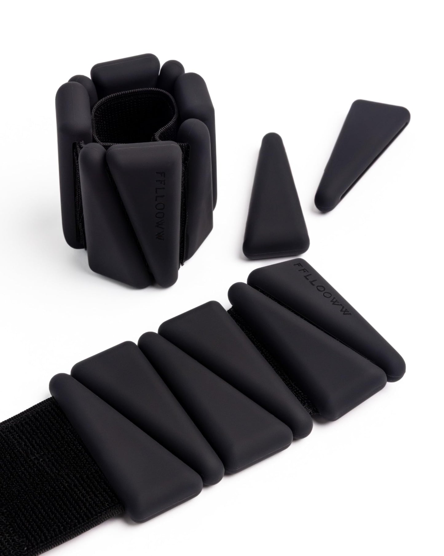 FFLLOOWW Adjustable Ankle & Wrist Weights Set, 2 lbs Each (4 lbs Total), Soft Comfortable Weights for Walking, Pilates, Barre & Home Workouts with Secure Fit for Women & Men