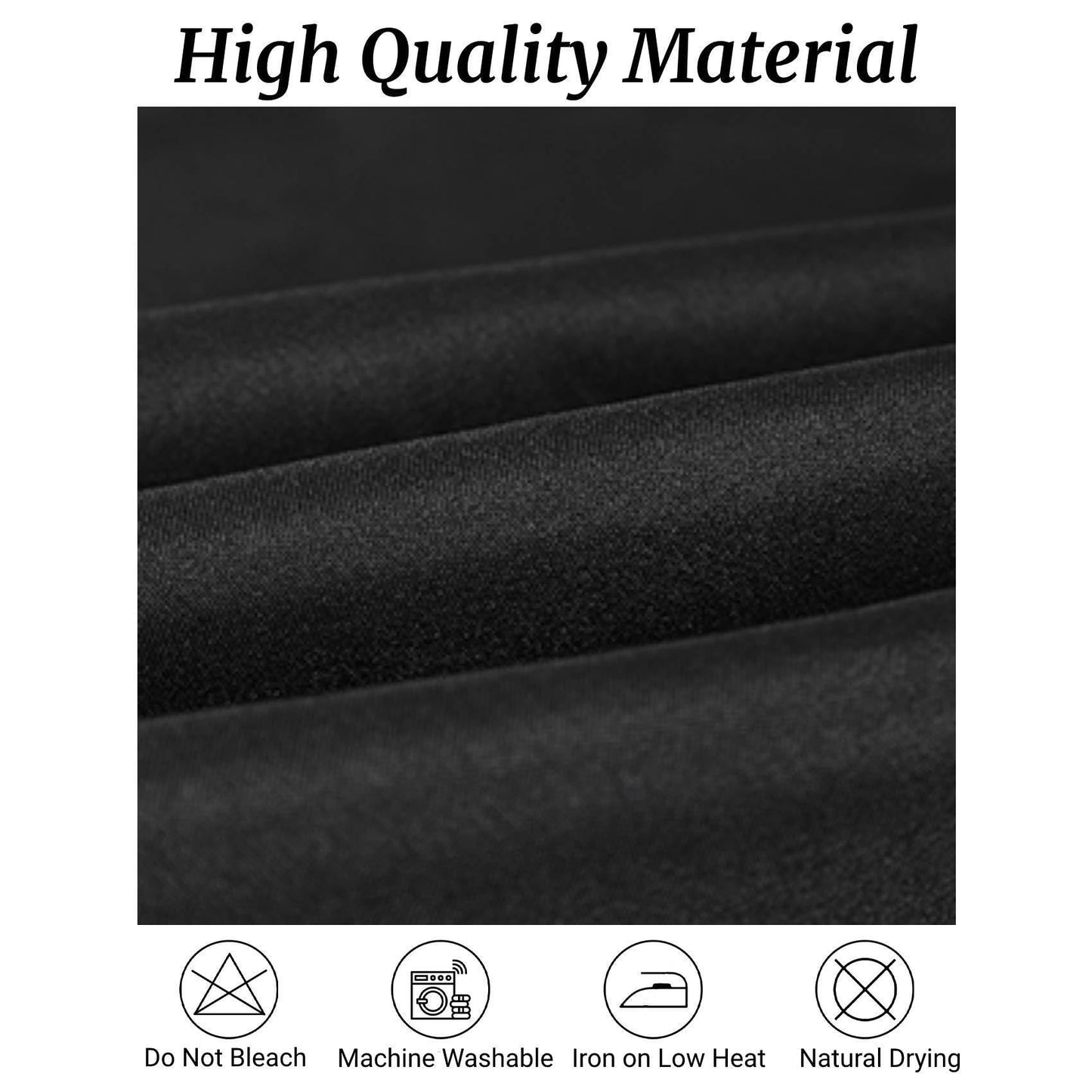Fokitut 6 Pack Round Tablecloth, 108 Inch, Stain Resistant and Wrinkle Polyester Table Cloth, Fabric Table Cover for Kitchen Dining, Wedding, Party, Holiday Dinner-Black