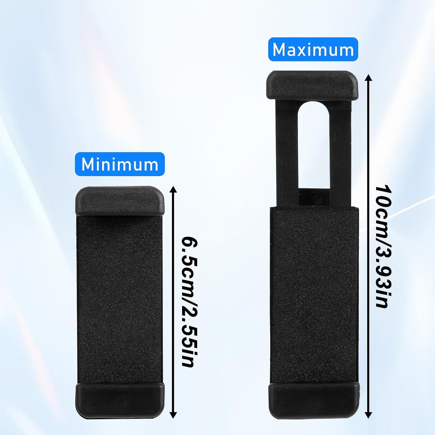 Bruislard 2 Pcs Universal Cell Phone Tripod Mount Adapter Expandable Phone Clip Phone Holder Clip Connector Head