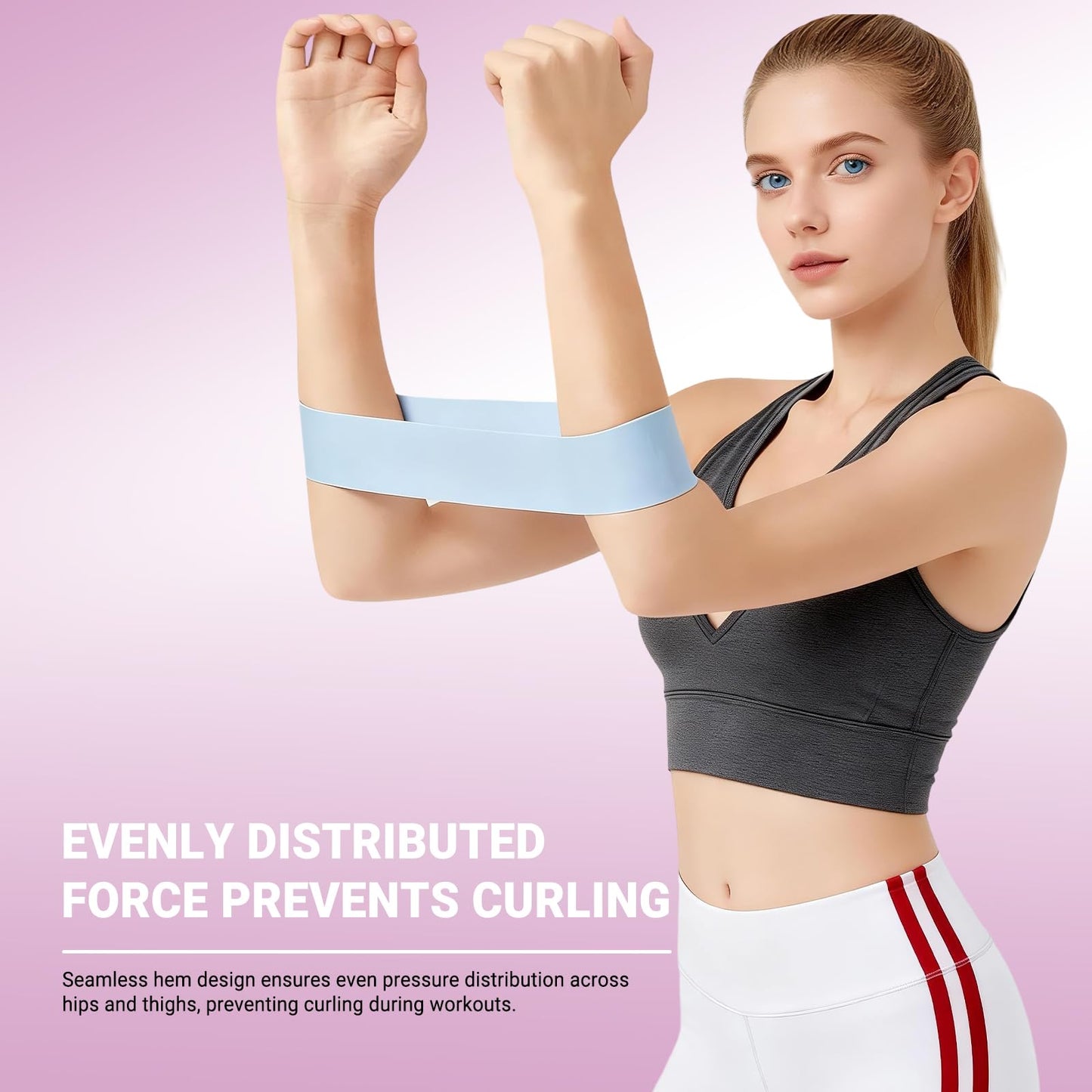 Resistance Bands for Working Out - 3 Pack Elastic Loop Exercise Band Set 15 25 35 50 lbs, Strength Training Stretching Home Gym Workout Bands for Pilates Yoga Leg Glute Arm Workout Set for Women Men