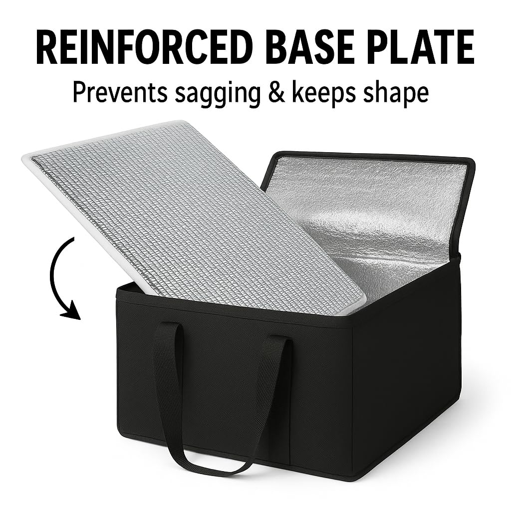 musbus Additional Bottom Plate XXXL Insulated Food Delivery Bag Cooler Bags heavy duty Catering Therma for doordash Keep Food Warm