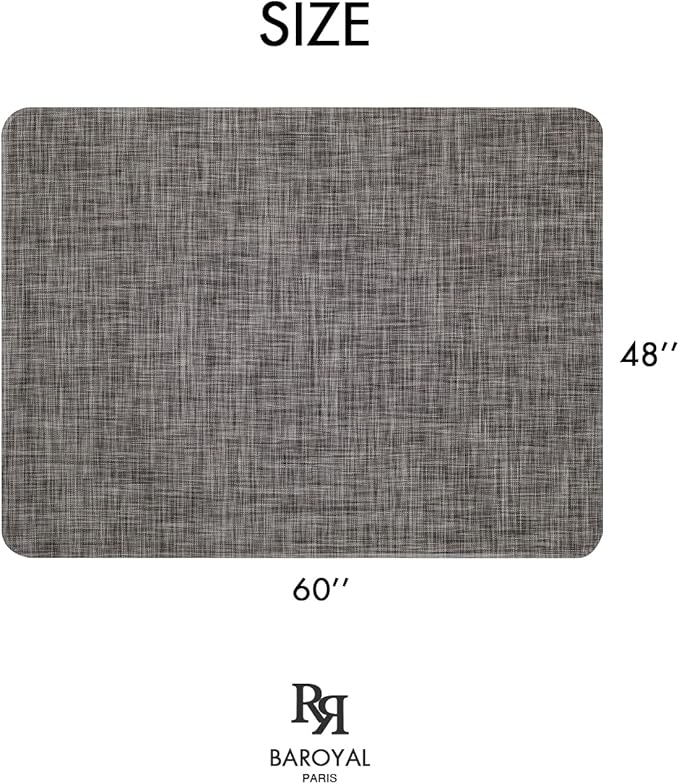 BARoyal Office Chair Mat for Hardwood Floor Under Desk Computer Rolling Chair Mat for Wood/Tile Floor Non-Slip Heavy Duty Desk Rug PVC Plastic Hard Floor Protector 48" x 60"(Gravel)