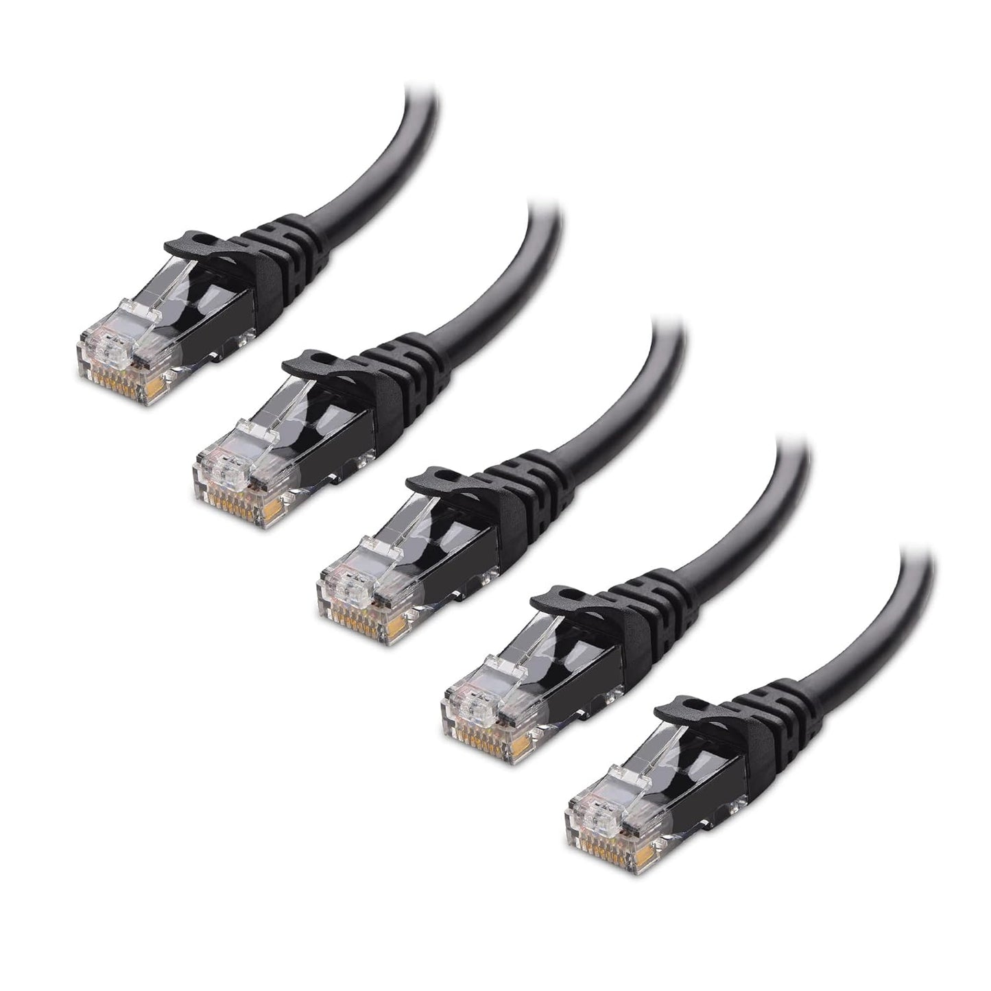10Gbps 5-Pack 6 3ft, 6 Cat6 Cable Matters Snagless Short Cat Ethernet Cable - Cat Cable, Cord, Ethernet Cord, Black