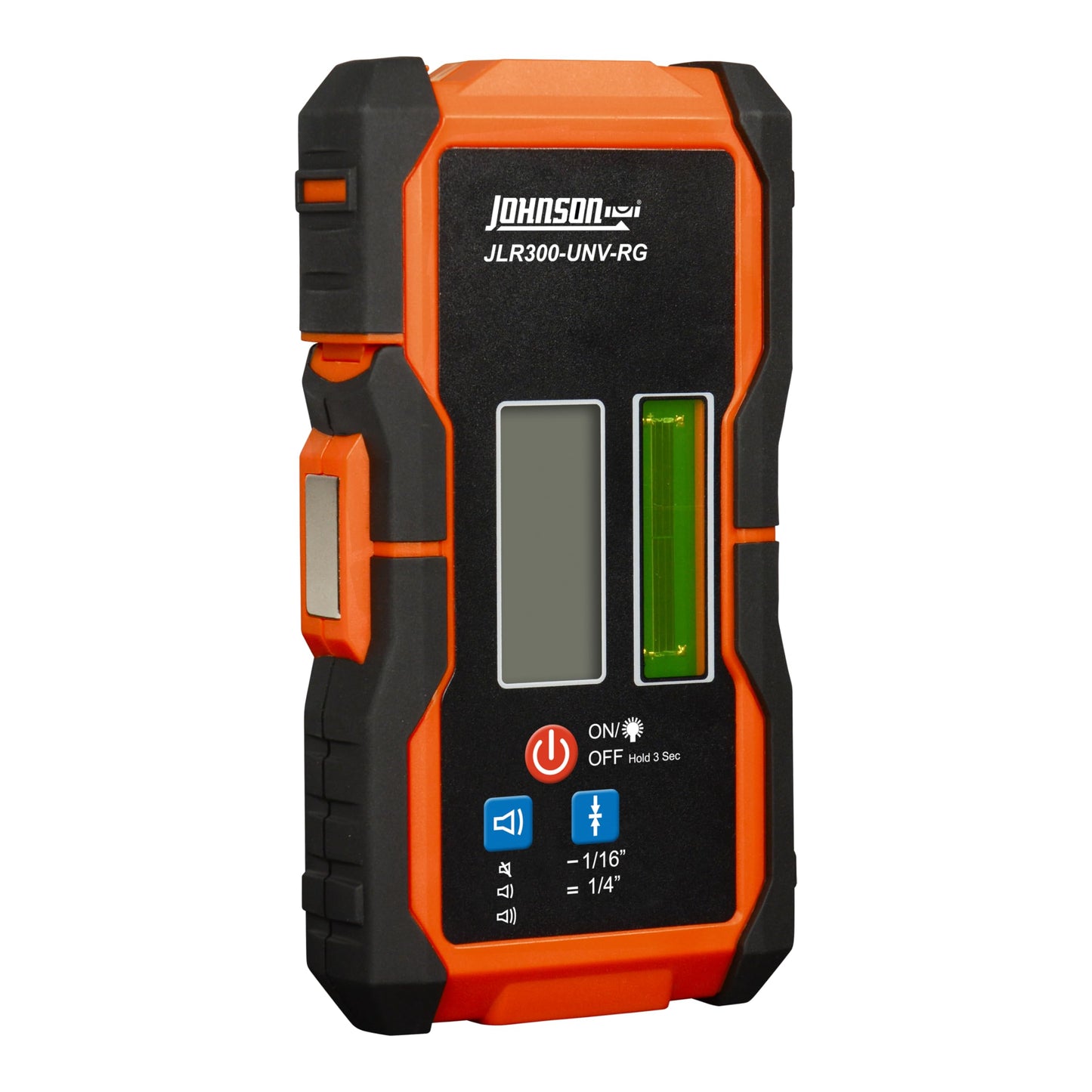 Johnson Level & Tool JLR300-UNV-RG Universal Green & Red Rotary Laser Detector, Dual Sided Detector, LED Backlit Display