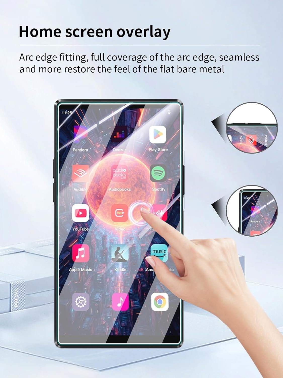 UYRUREL T09U 5" 128GB MP3 3 Pack Screen Protector for AGPTEK Player, High-definition Scratch Resistant Film,HD