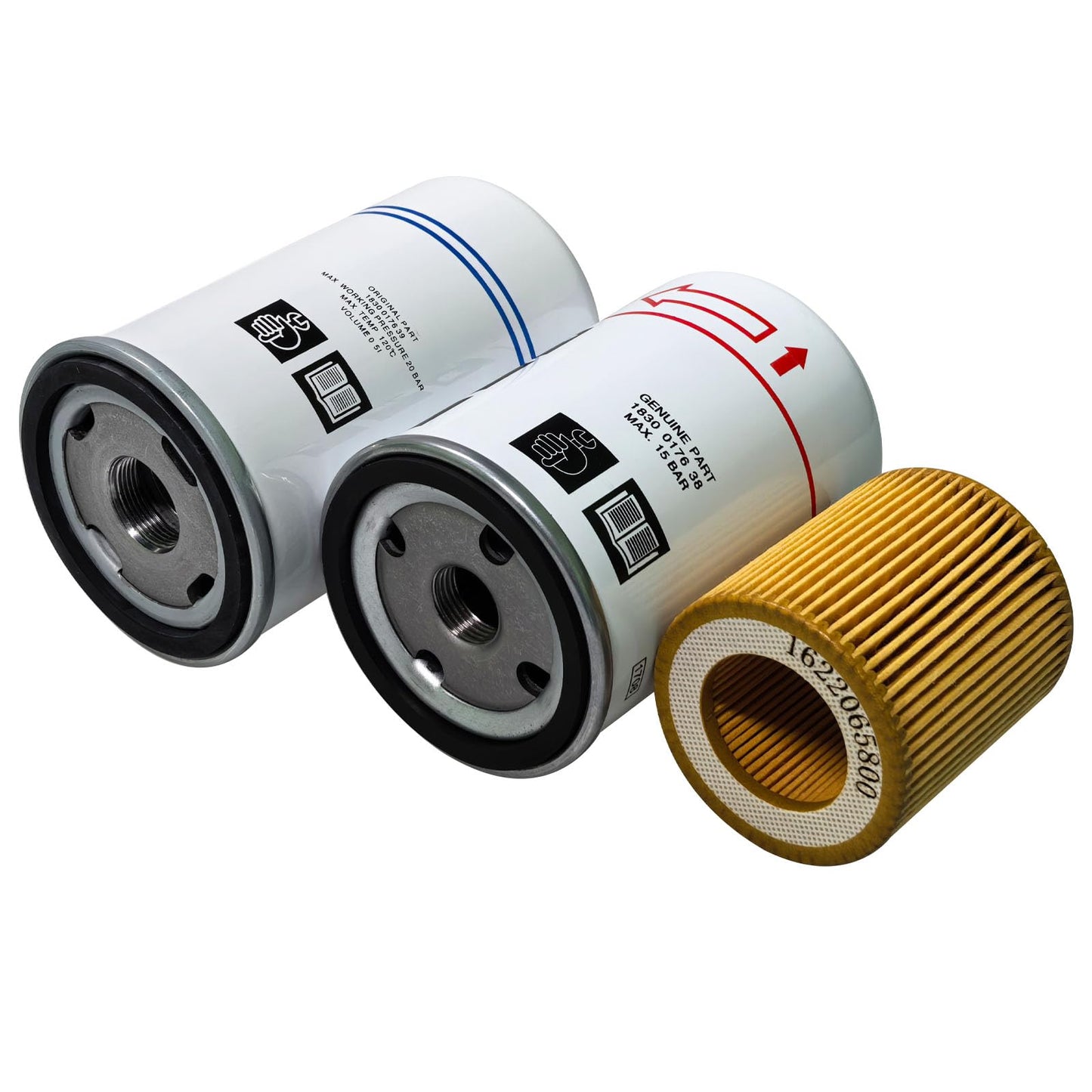 Filter Kit 1830017639 Oil Separator 1830017638 Oil Filter 1622065800 Air Filter, Compatible with Air Compressor Replacement