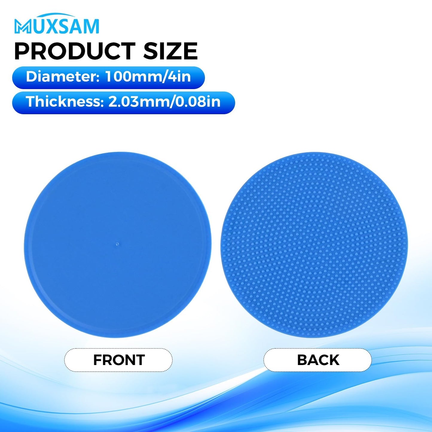 MUXSAM 14Pcs Spot Markers for Agility Dot Gym PE Training Dance, 10cm/4in Flat Disc Markers, Soccer Cones, Field Court Markers, Football Training Equipment with Bag for Games Floor Dots Sport