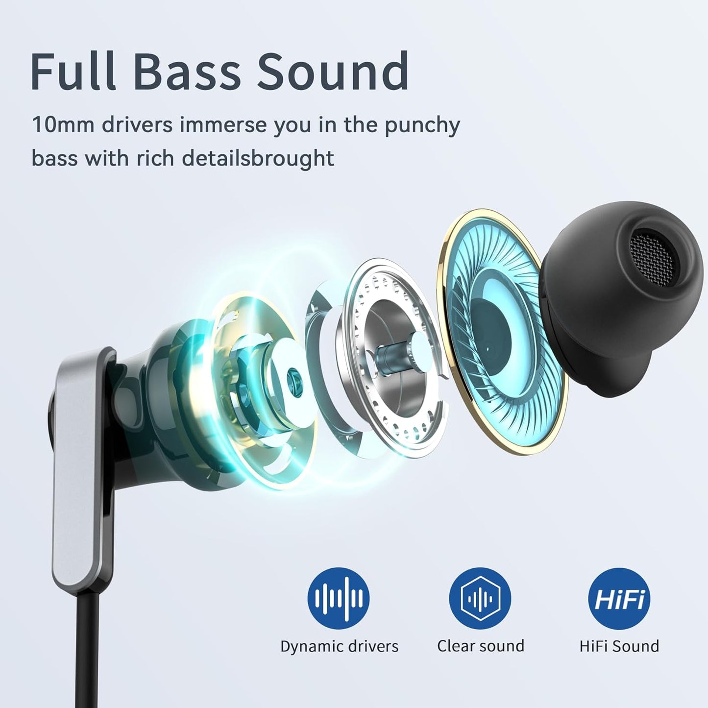 USB C Wired Earphones with Microphone & Volume Control, Type-C in-Ear Headphones with Portable Pouch & Noise Isolating