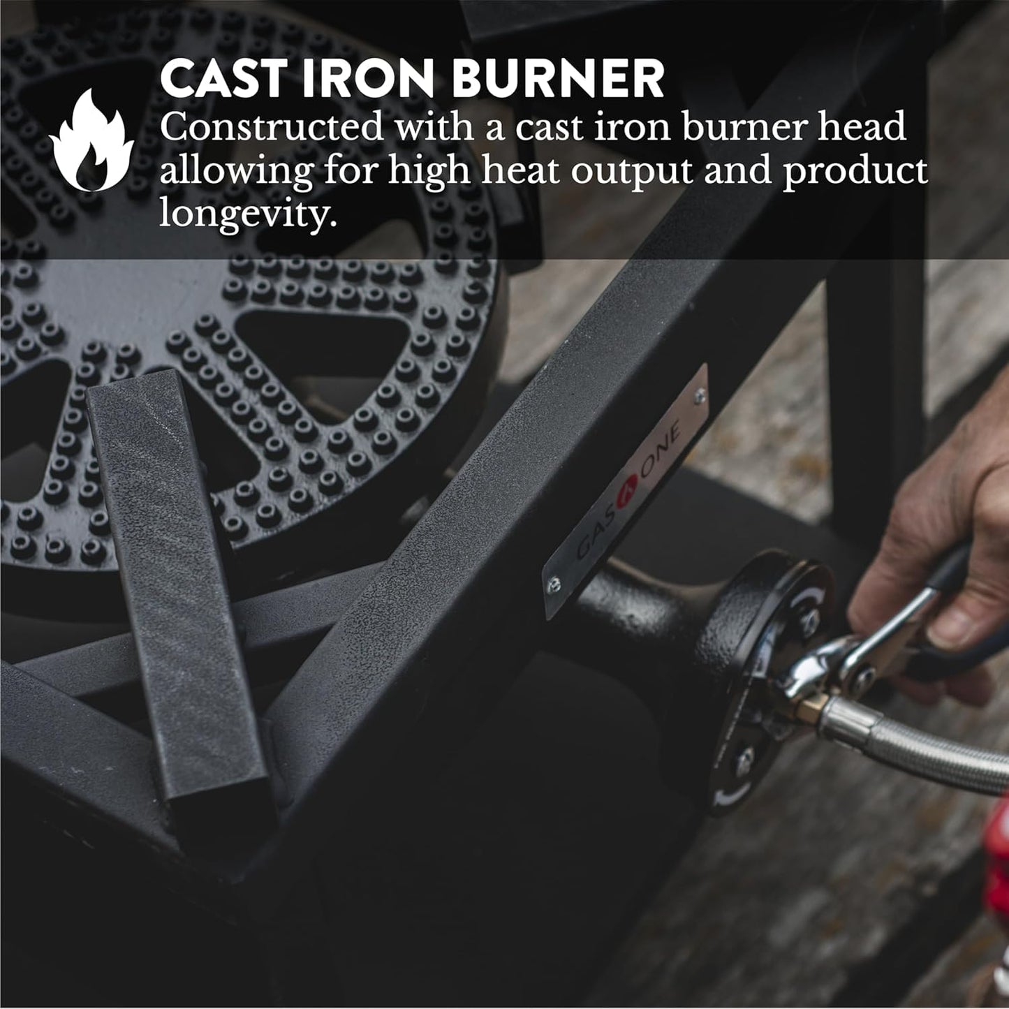 GasOne B-5350A Propane Burner Cooker, Heavy-Duty Outdoor Gas Stove with Steel-Braided Regulator Hose for Turkey Frying & Outdoor Cooking