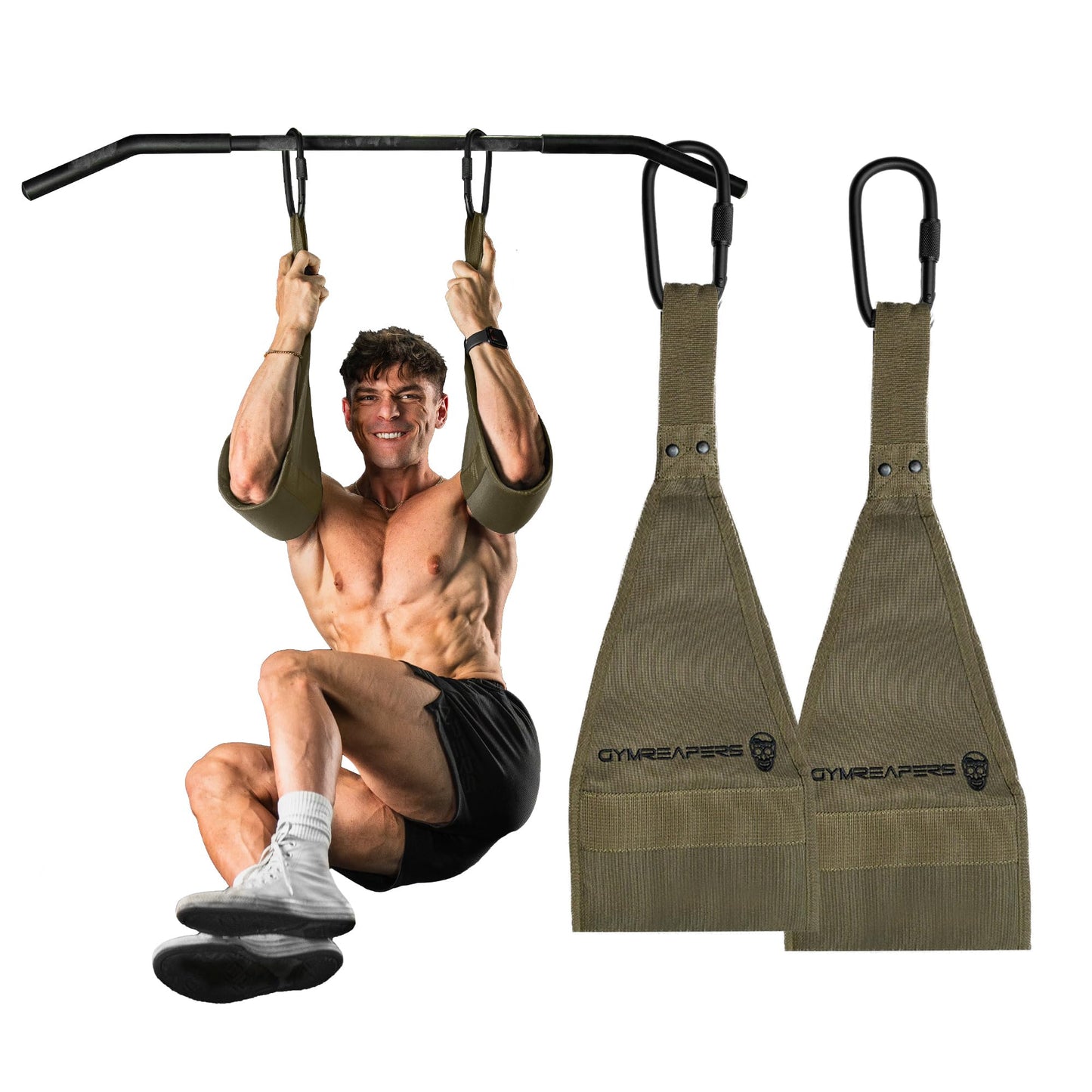 Gymreapers Hanging Ab Straps for Pull-Up Bar Hang Bar Assist Strap