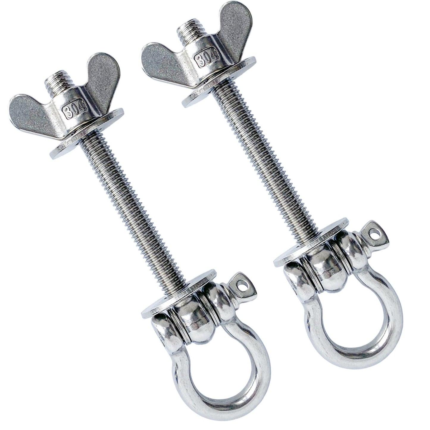 QKWL 2-Pack Heavy Duty Power Rack Attachments - Resistance Band Hooks & O-Ring Squat Rack Accessories | Durable Steel Band Pegs for Crossfit, Power Cage, Home Gym | Easy Installation, Universal Fit