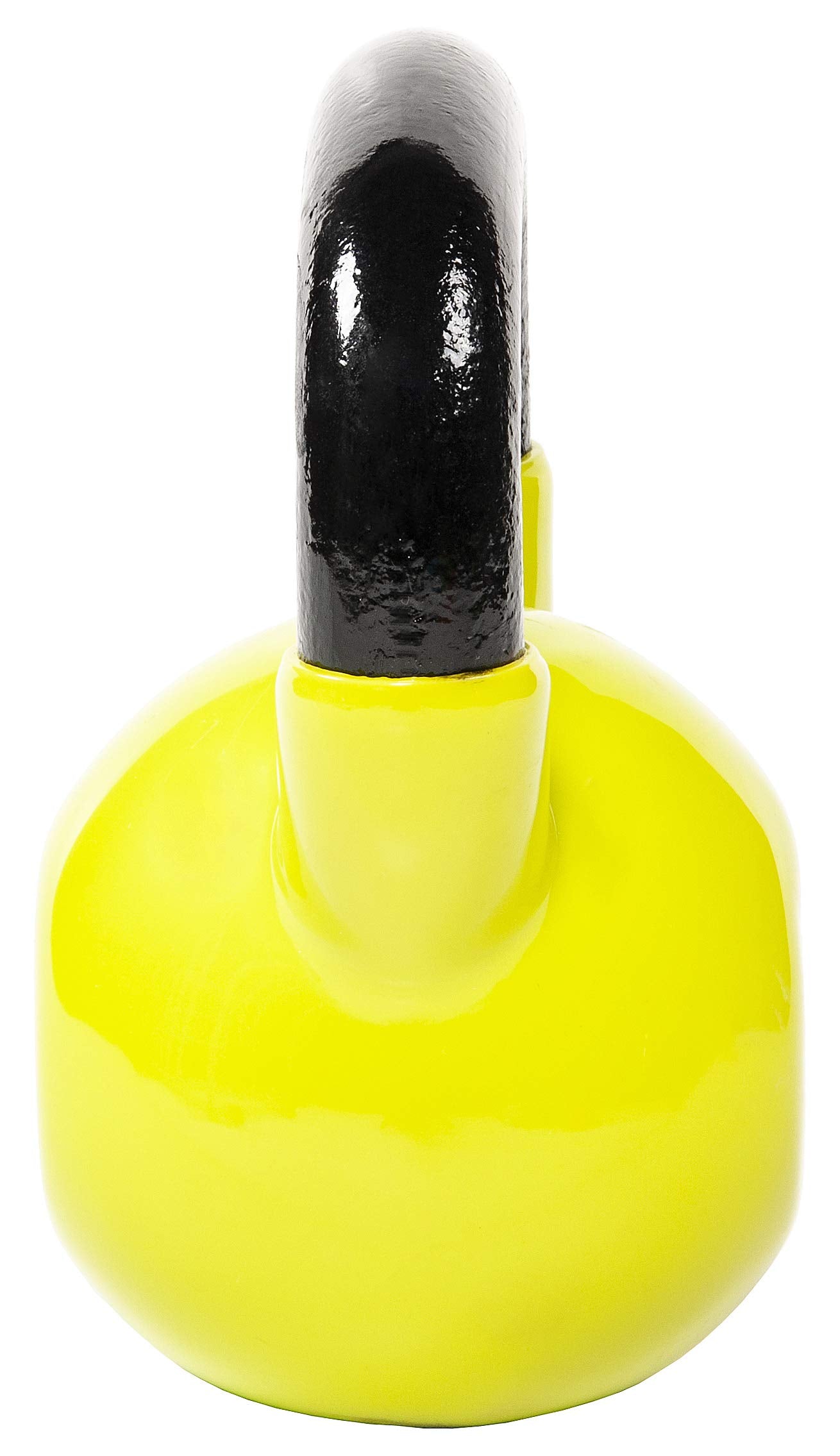 Fitvids All-Purpose Color Vinyl Coated Kettlebell, 5-50 Pounds, Yellow