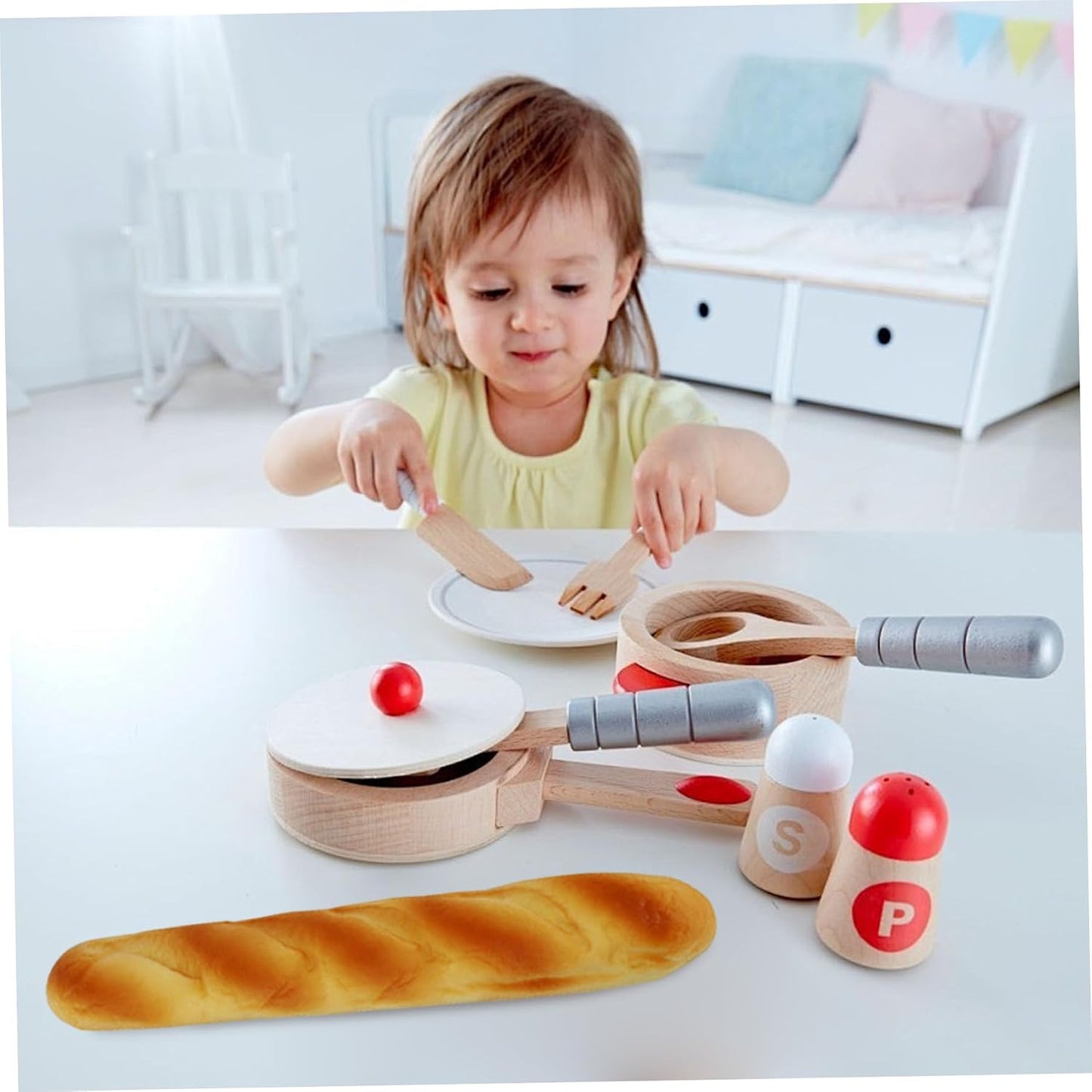 HDBHSBE 2PCS 13.8x2.4in French Bread Bread, PU Realistic Long Artificial, Bake for Display, Photography Props, Bakery