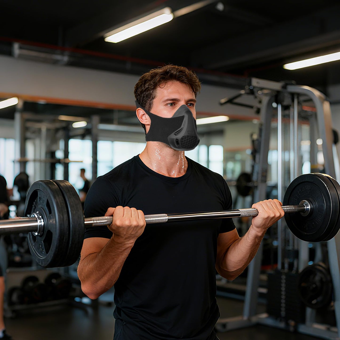 High Altitude Mask, Training Workout Mask Men to Improve Lung Capacity, 24 Level Breathing Resistance Fitness Mask to Upgrade Endurance, for All Sport: Running, Cardio, Cycling, Gym