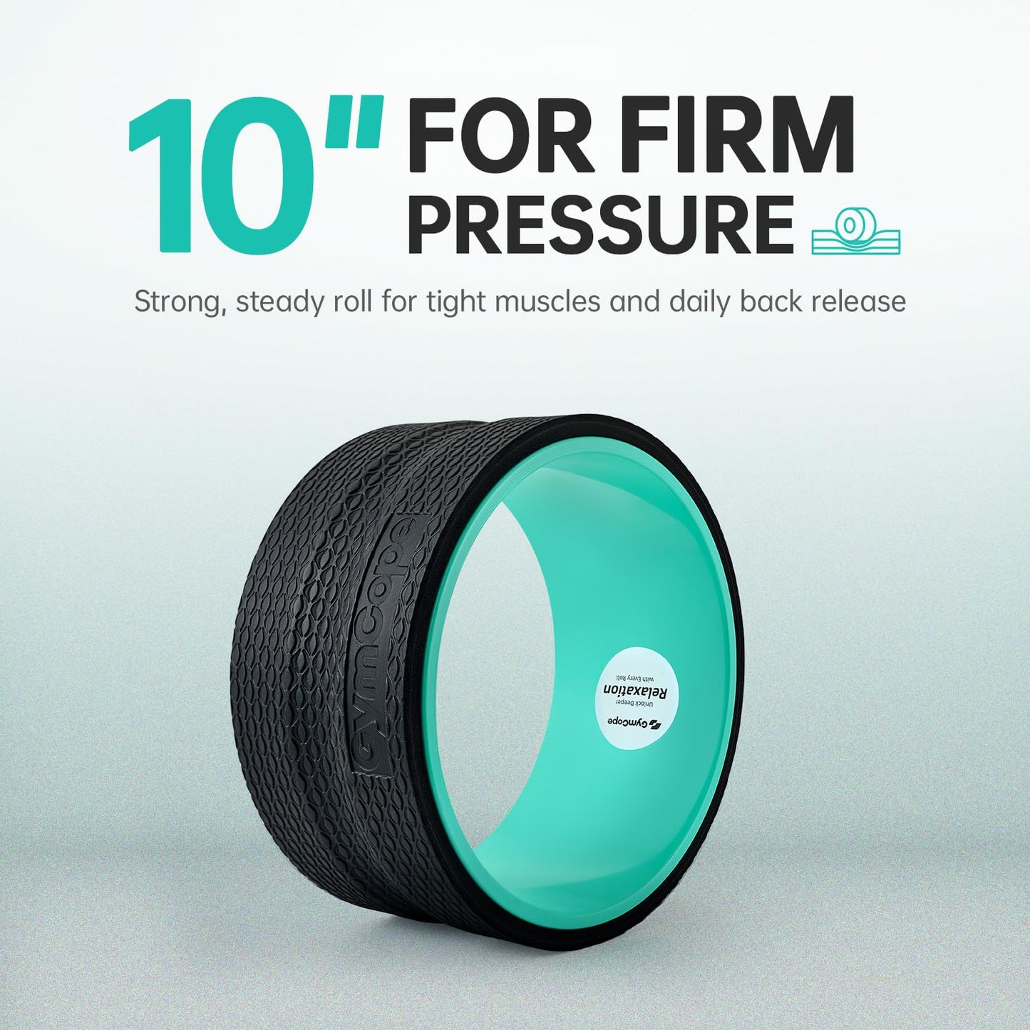 Back Wheel Foam Roller – Targeted Back & Neck Relief, Lumbar Spine Stretcher, Spinal Decompression Back Stretcher, Massage Roller with Density Foam for Physical Therapy, Supports 500lbs