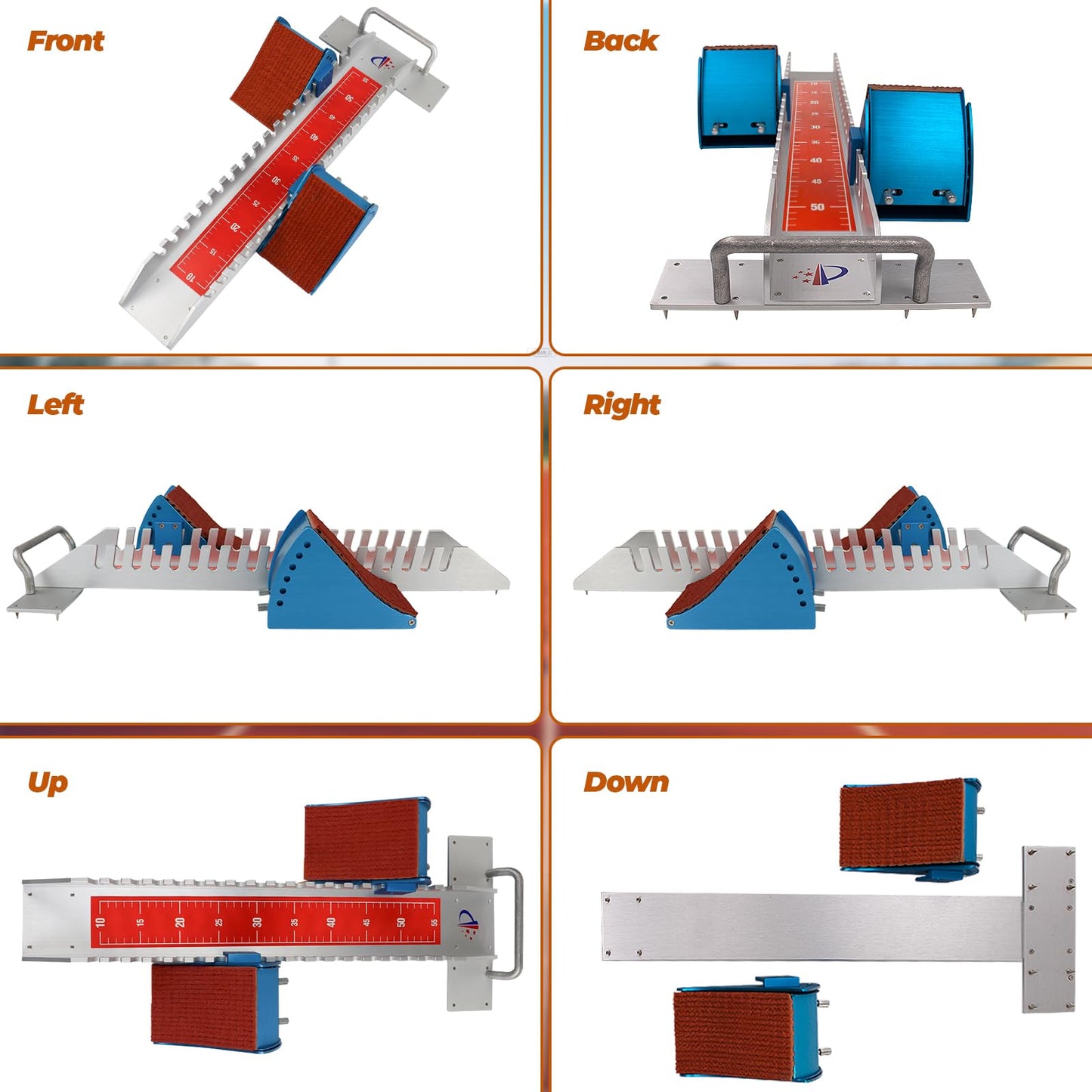 Vaolvpant 25in Starting Blocks with Premium Aircraft-Grade Aluminum 6 Angle Adjustable and Detachable Pedals Ideal for Running Enthusiasts Professional Track and Field Competitions