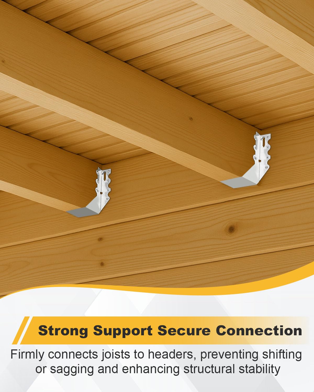 Hsddmx 50 Pcs 2x6 Joist Hangers for Wood, 20 Gauge Galvanized Face Mount Joist Hangers, Heavy Duty Hurricane Ties for Rafters Roofs Decks Floors Ceilings