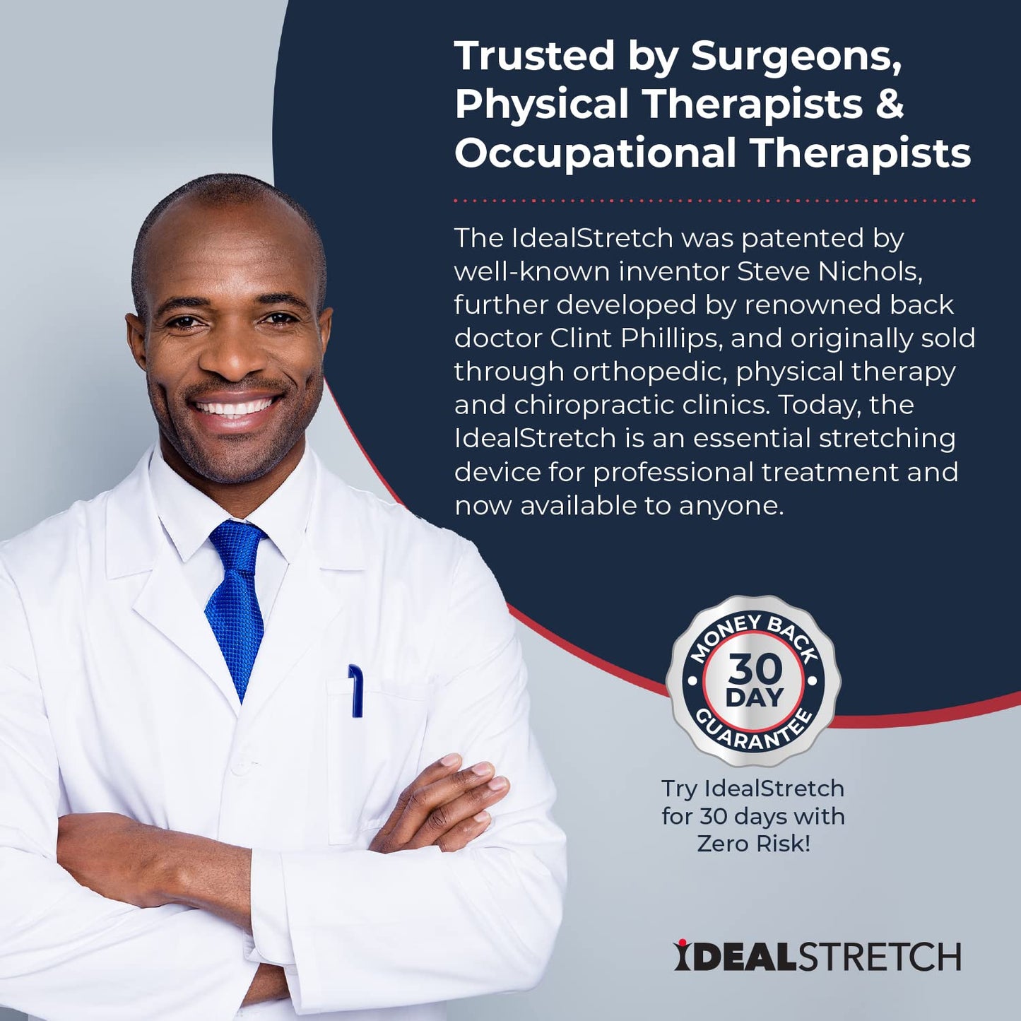 IdealStretch - Original Patented – Hamstring Stretcher, Lower Back Stretcher, Hip Stretcher, & Calf Stretcher - Pain Relief & Leg Stretcher