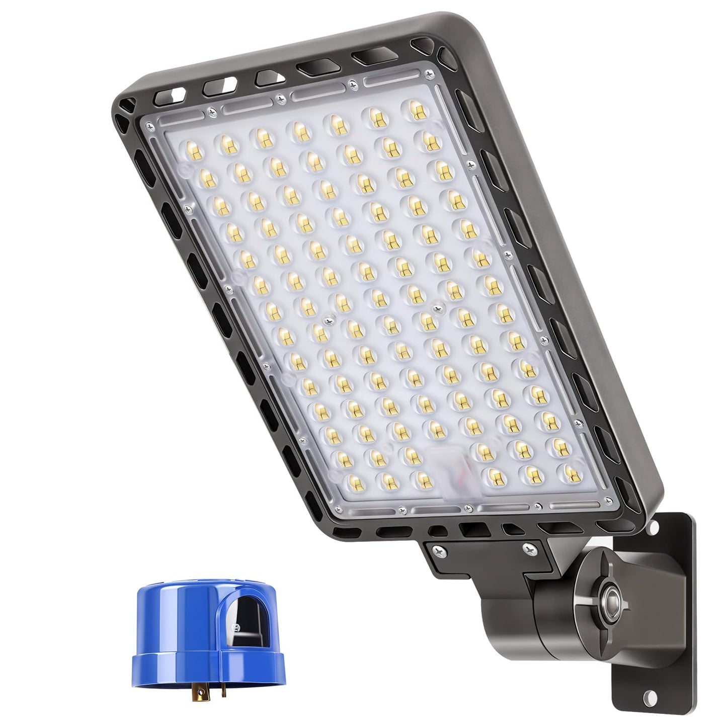 BIRITALO 240W LED Parking Lot Light, 36000LM 5000K Adjustable Wall Mount Security Flood Lights with Dusk to Dawn Photocell, IP66 Waterproof Shoebox Light for Street, Yard