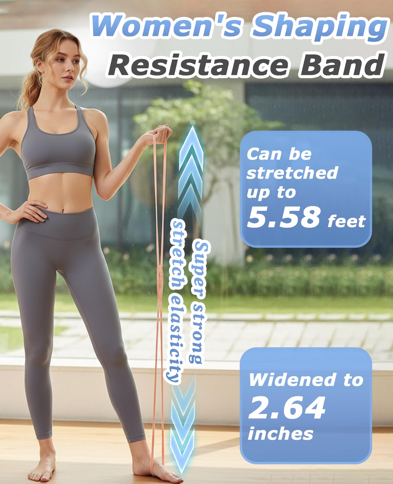 DAWZMR 3 PCS Figure 8 Resistance Bands for Women, 15 Lbs & 25 Lbs & 35 Lbs Keep Resistance Band for Arm with Non-Slip Handles