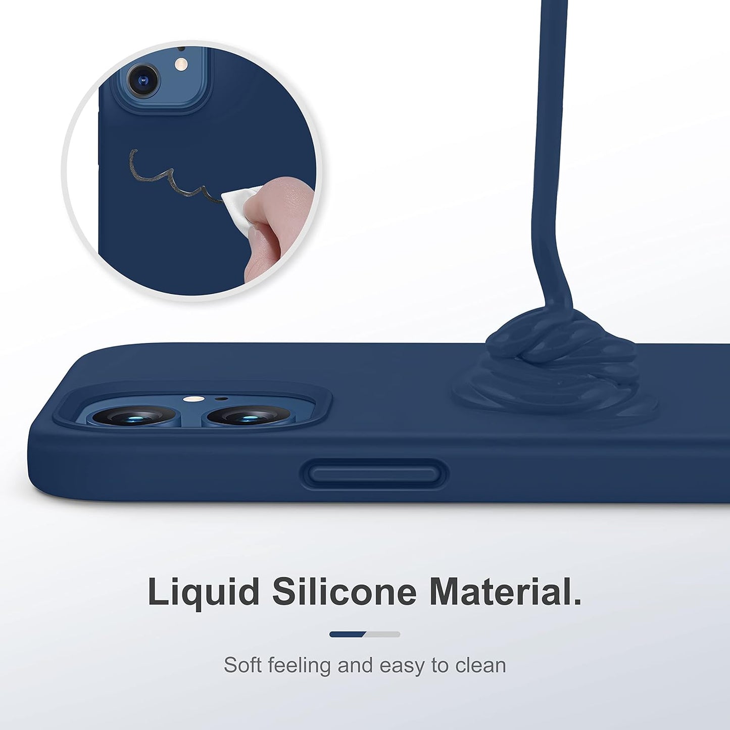 CellEver 12/12 Heavy-Duty Silicone Case for iPhone Pro - Two Shatterproof Glass Screen Protectors, Military Drop