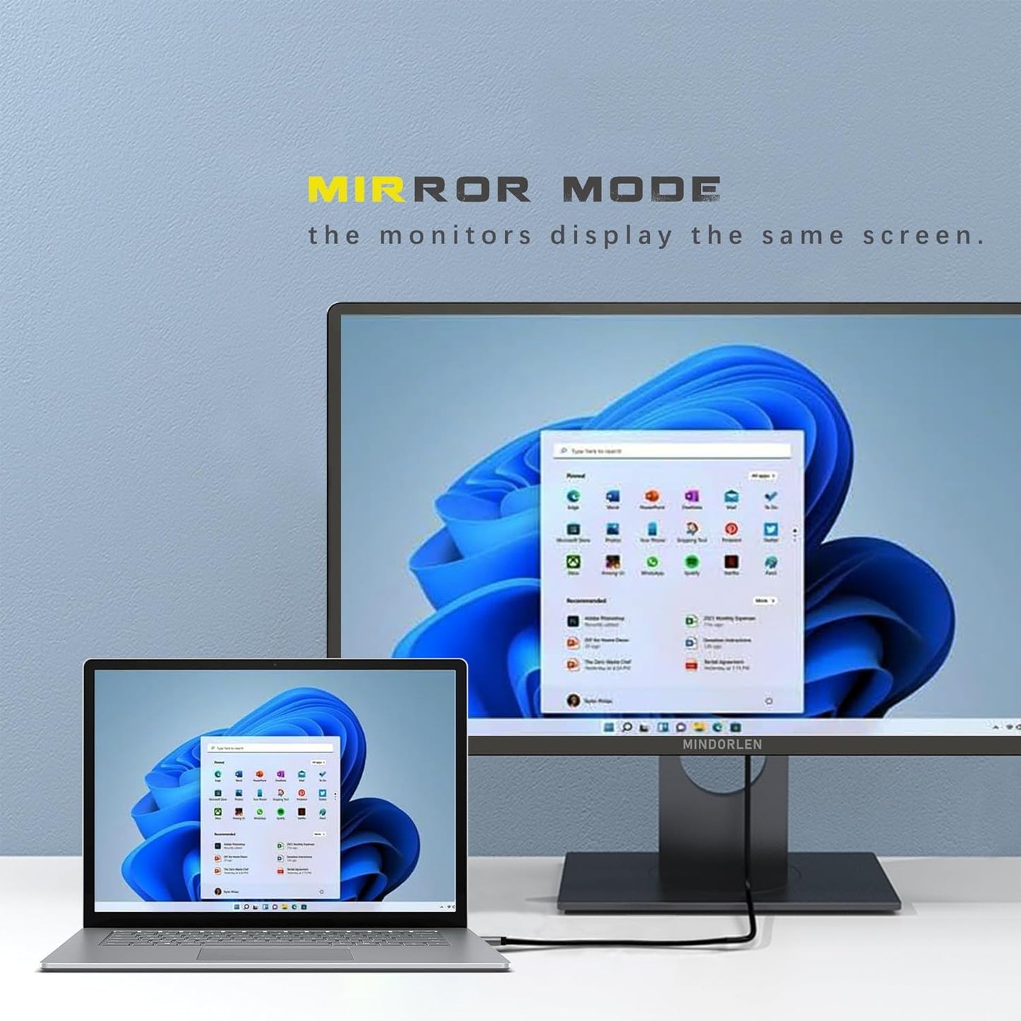 Mindorlen 4K 60Hz 6ft, 6feet Displayport to HDMI Cable NOT HDMI to Displayport Adapter, Display Port to HDMI Cable