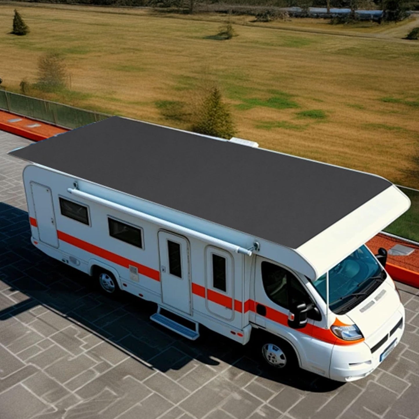 VEVOR Roll Roofing, 15 x 25 ft, 45 mil EPDM Rubber Roofing, Long Lifespan & Weather-Resistant, Withstands Harsh Temperatures, Flexible & Easy Installation, Roof Underlayment for RVs, Roofs, Ponds