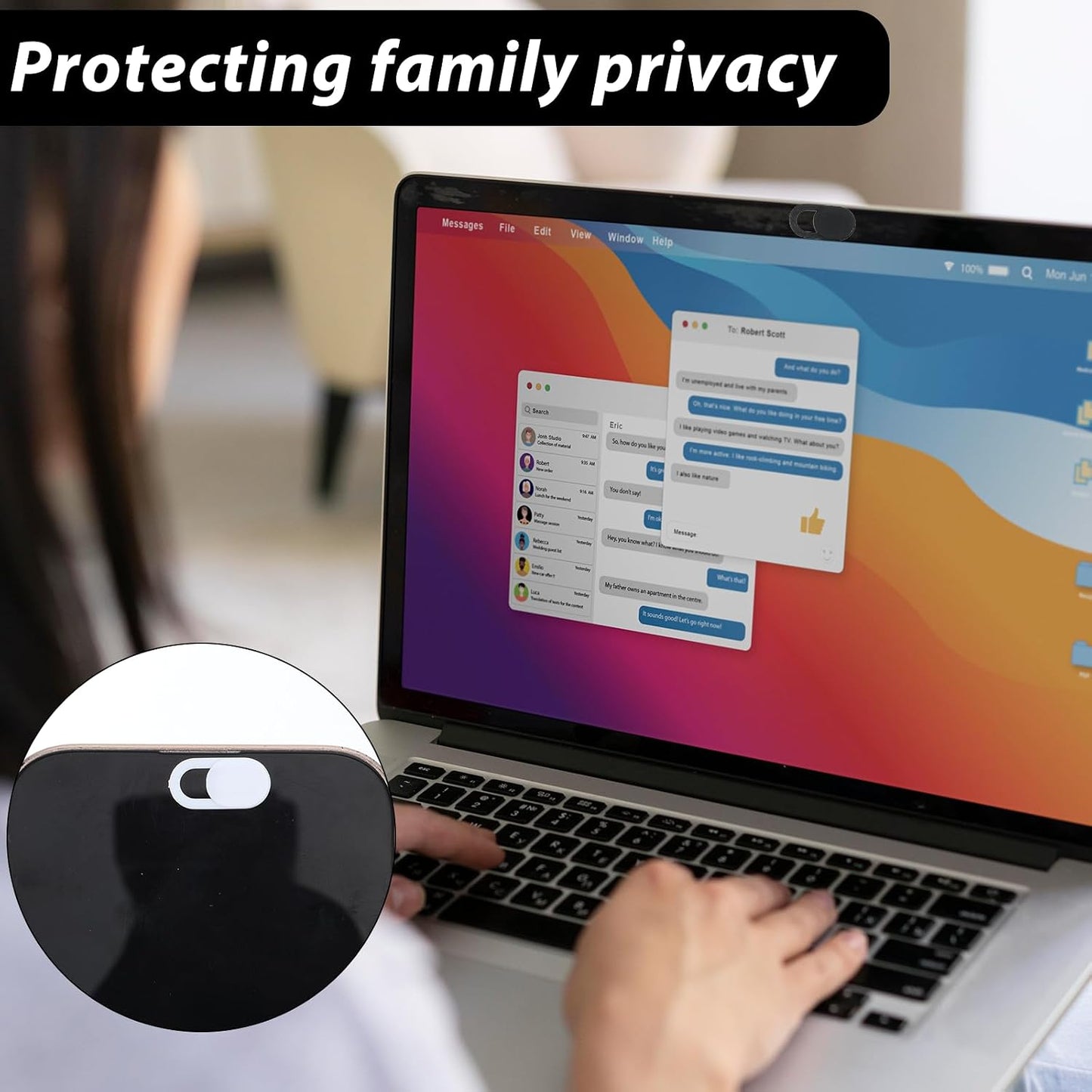 LXUEJIE 50 0.023 Inch Pcs Webcam Cover Slide, Ultra-Thin Universal Laptop Camera Cover Slide Camera Blocker Slider