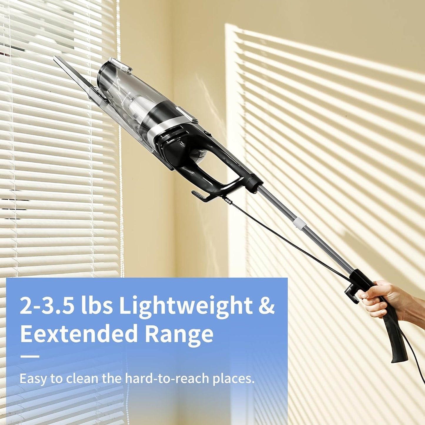 Skiennix Corded Stick Vacuum Cleaner - 20Kpa Powerful Suction | 16Ft Cord, 2-in-1 Handheld for Pet Hair & Hardwood Floors