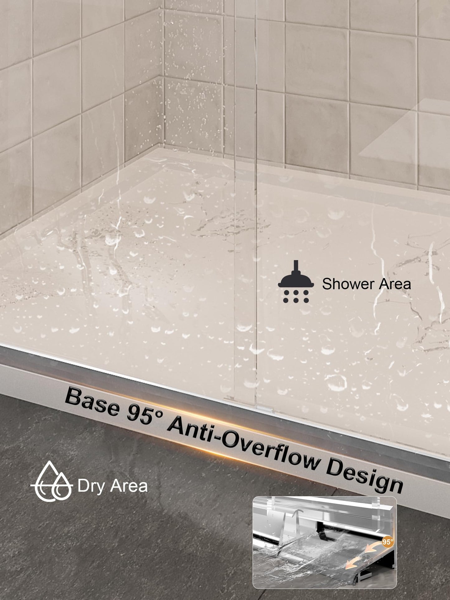 Glass Shower Door, 56"-60" W x 72" H Sliding Shower Door, Aluminum Semi-Frameless & 1/4"(6mm) Clear Tempered with Explosion-Proof Film Nano Coating Shower Door Fit for Walk in Shower, Chrome Silver
