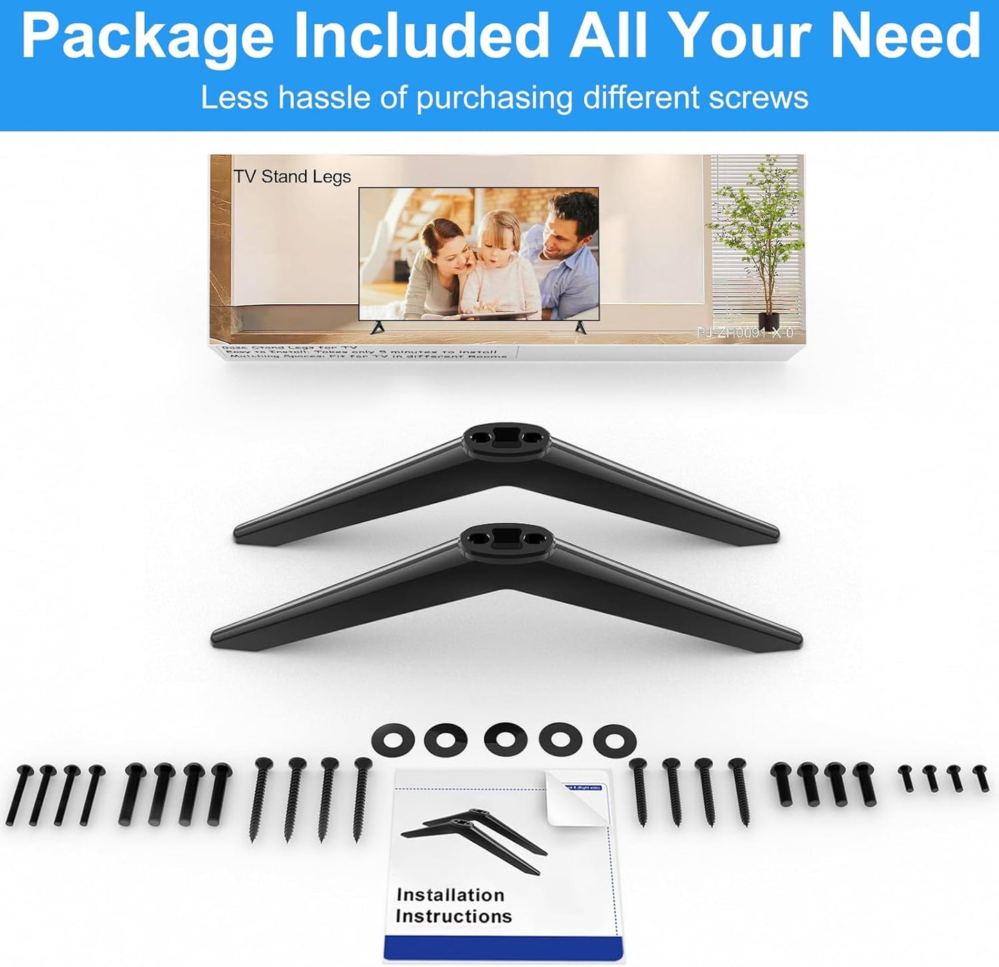 43 Inch UN43NU6900F UN43NU6950FXZA 43" 4K (2160p) Dinghosen TV Stand for Samsung TV Legs, for Class Ultra HD Smart LED