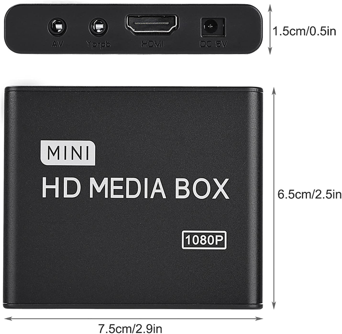 Fupi 1080P 7.1 1080P MMC MP3 Full-HD Digital Media Player, HDMI/AV/VGA Output, Surround Sound, HDMI Media Player
