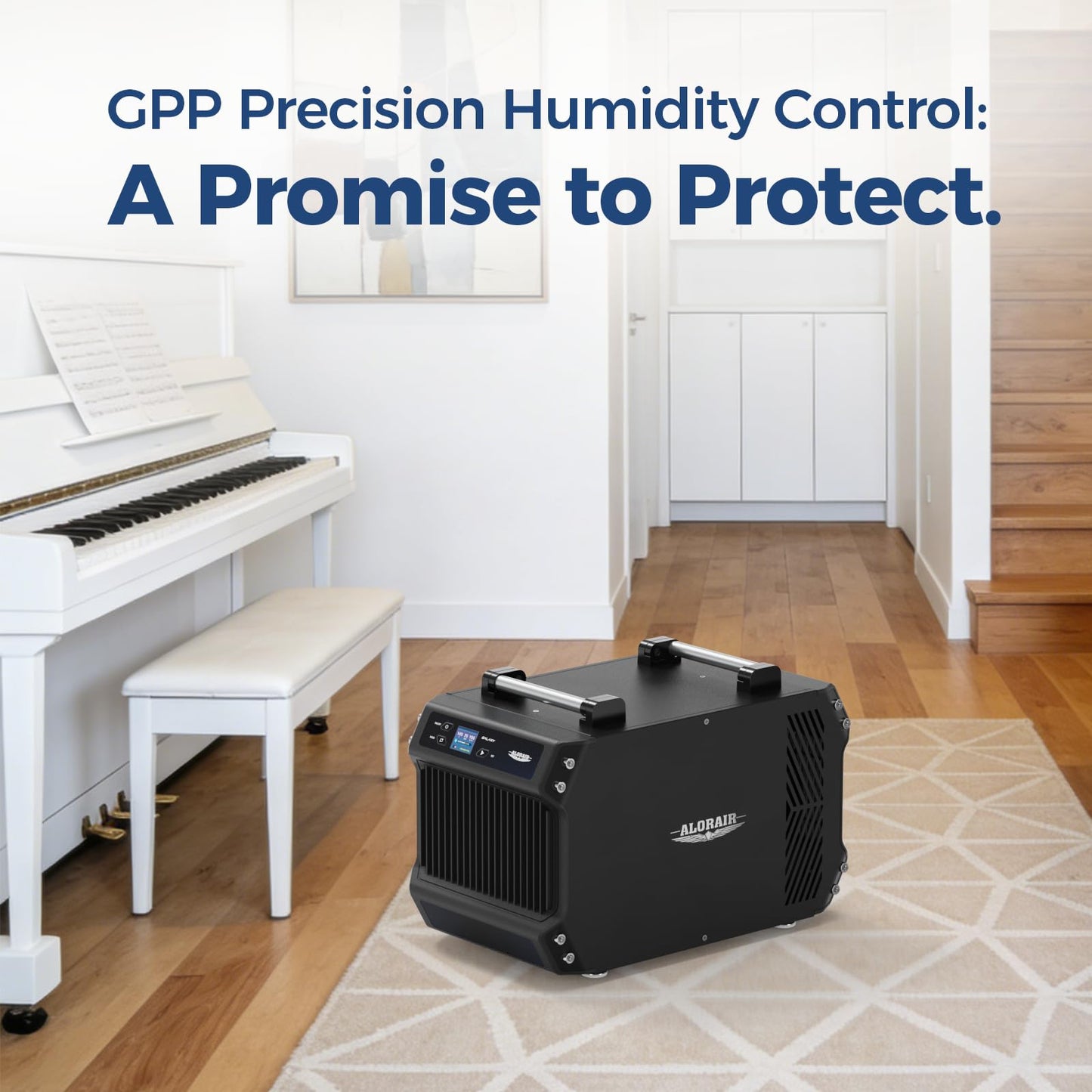 ALORAIR Galaxy 60 Crawl Space Dehumidifier 145 PPD, Commercial Basement Dehumidifier with Drain Hose, Auto Defrost, Compact Portable Dehumidifier for Crawlspaces and Basements, Up to 1,800 Sq. Ft.