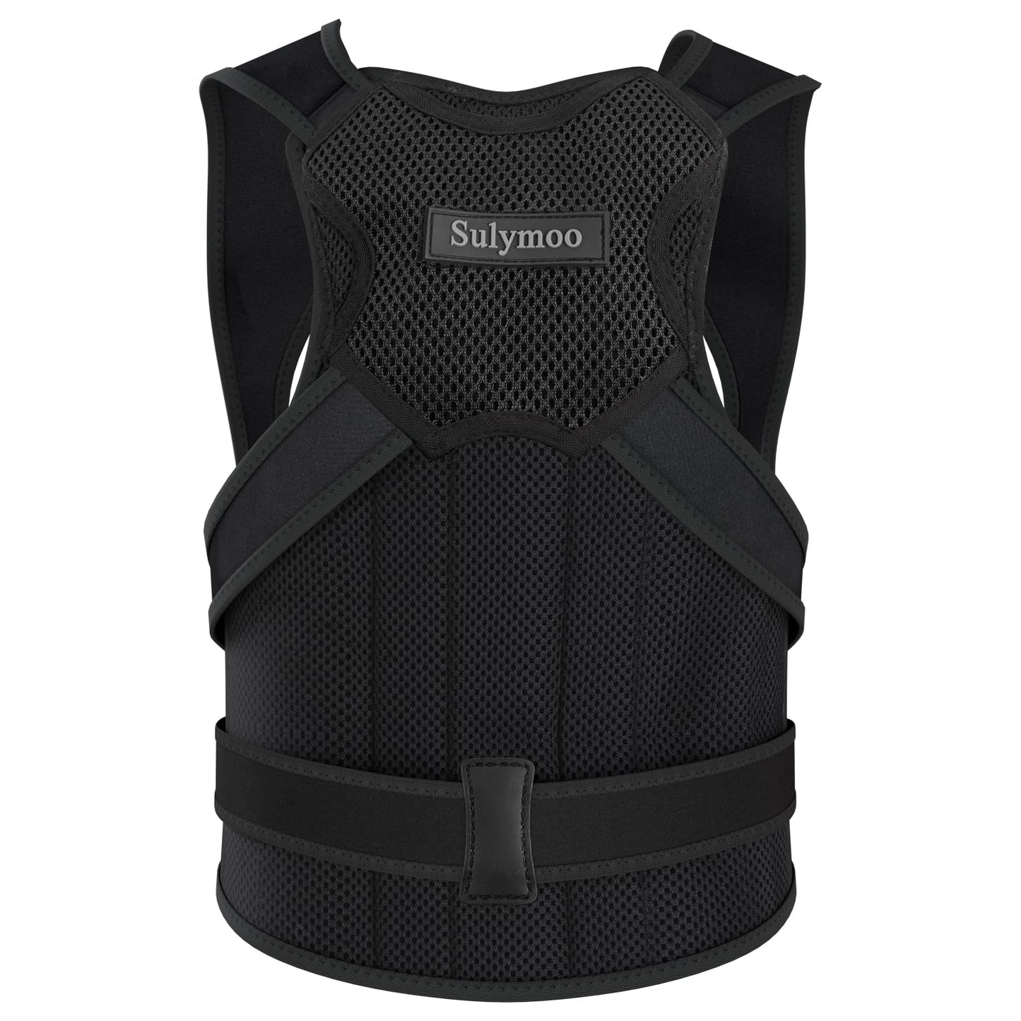 Sulymoo Posture Corrector for Women and Men, Back Brace with Shoulder Support, Adjustable Full Back Brace Straightener for Posture Improving, Relief for Upper & Lower Back, Shoulder Pain (Medium)