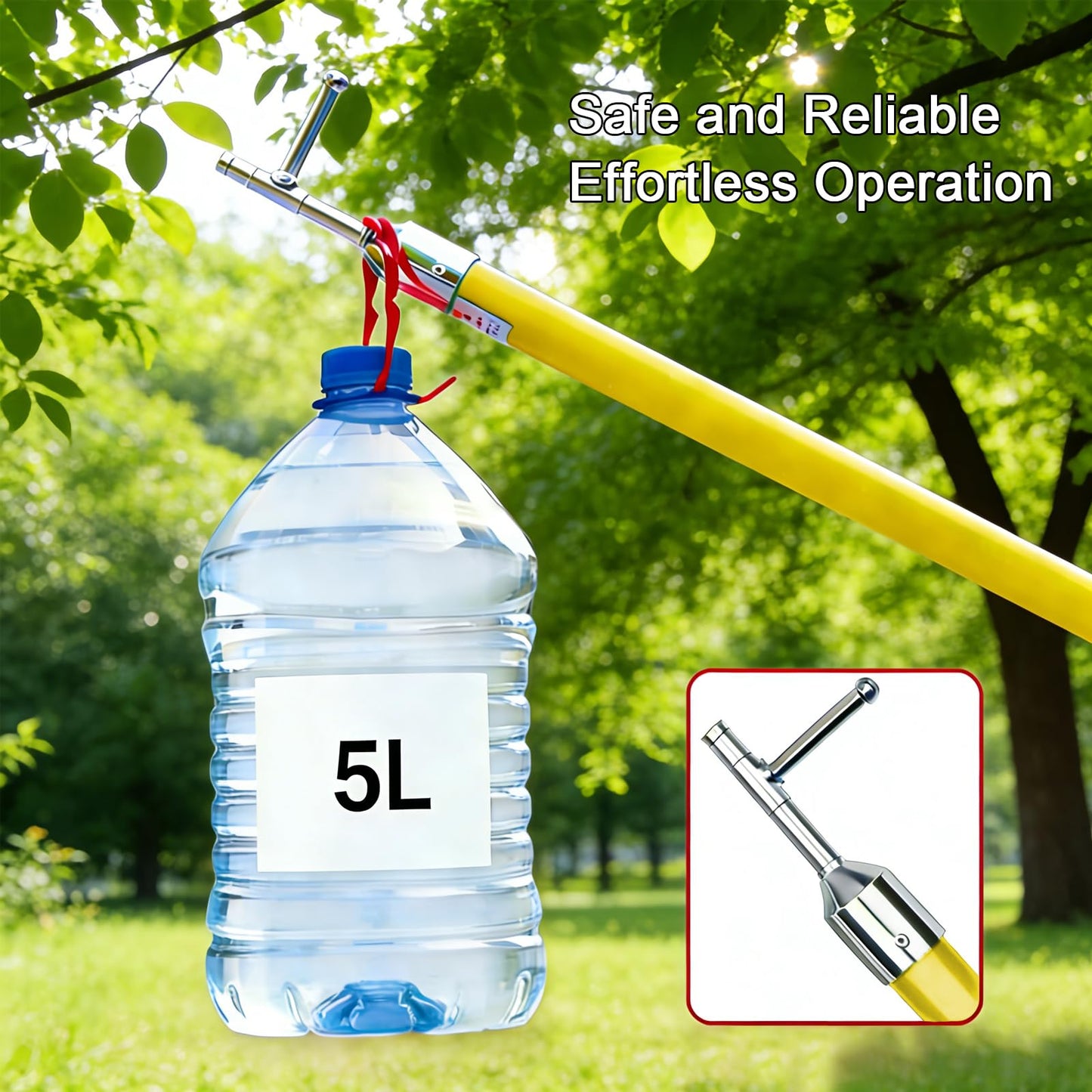 Spliceable Hot Stick, 110kV High Voltage Insulated Operating Pole, Heavy Duty Epoxy Resin Fiberglass Switch Stick with Spliceable Universal Head for Live-Line Work, 110KV 13.1ft 4-Section