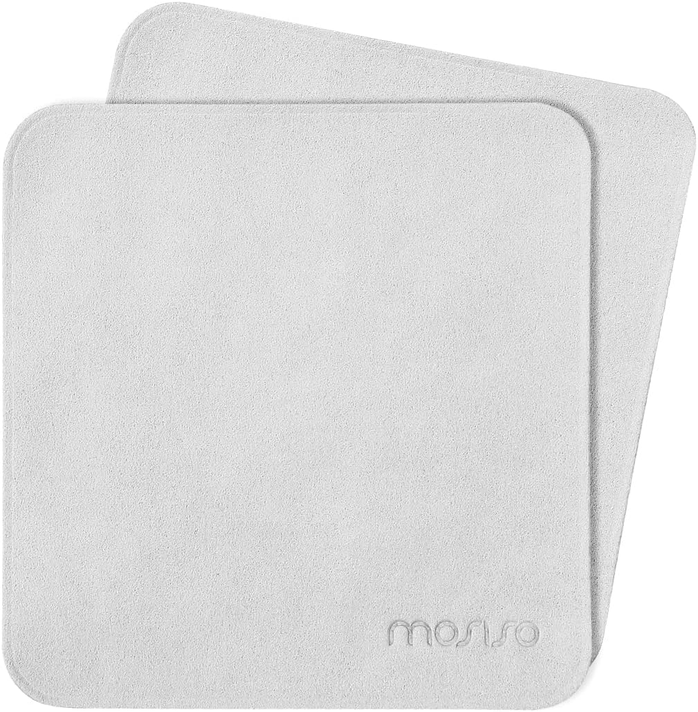 MOSISO 2PCS Polishing Cloth, Soft Microfiber Cloth Electronic Screen Cleaning Cloths Compatible with iPhone,Compatible