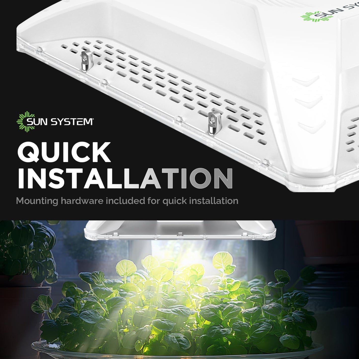 Sun System P4000 HelioGrow LED Grow Light for Indoor Plants - 400 Watt, High Efficiency Full Spectrum Dimmable Diodes, Daisy Chain up to 512 Units, 2 Year Warranty, Mounting Hardware Included