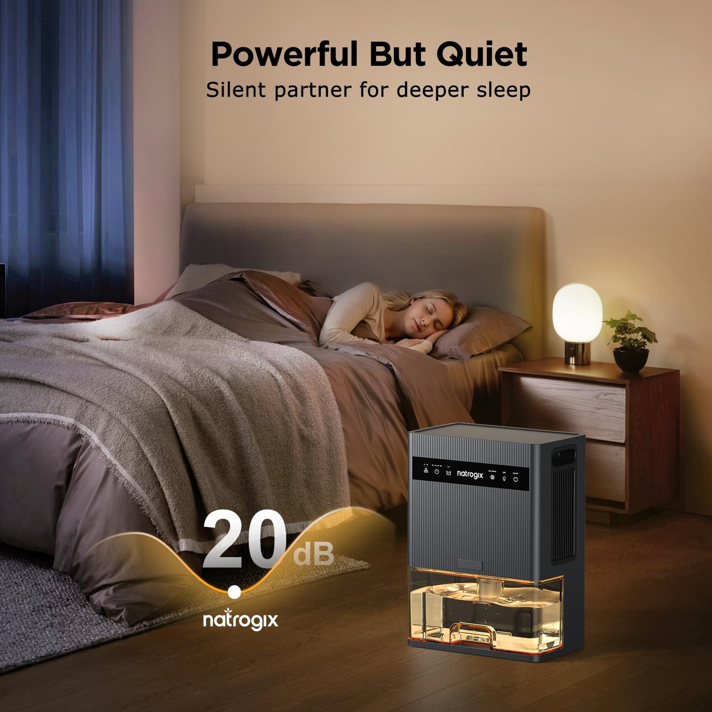 Dehumidifier, 106 OZ Water Tank Dehumidifiers for Home, 1000 sq.ft Quiet Dehumidifier for Basement Bathroom Bedroom RV with Auto Shut Off, Timer, Sleep Mode, 7 Color Light, Grey