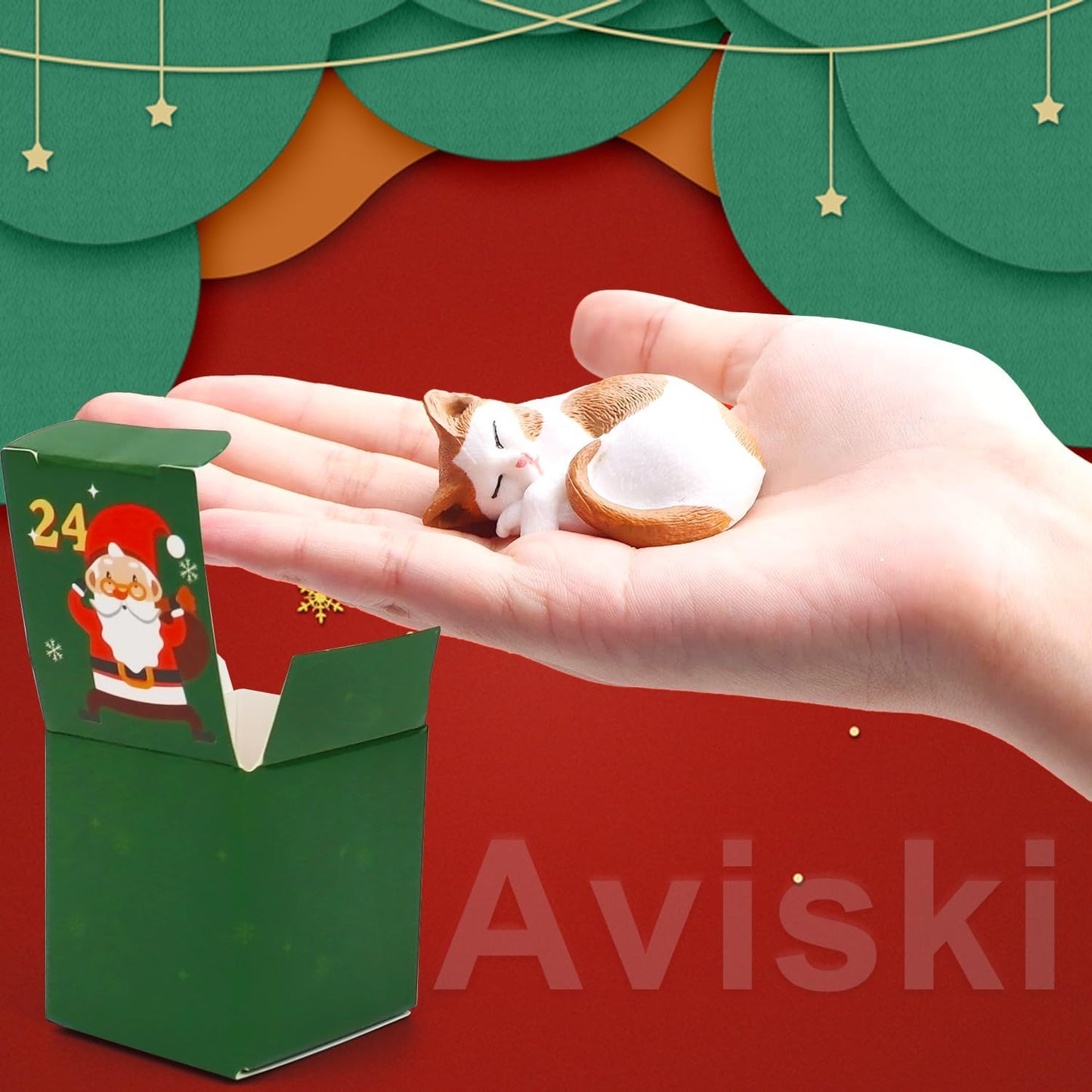 Regine Switzerland Christmas Advent Calendar - 24 Animal Figurines for Kids & Adults | Holiday Countdown Decor