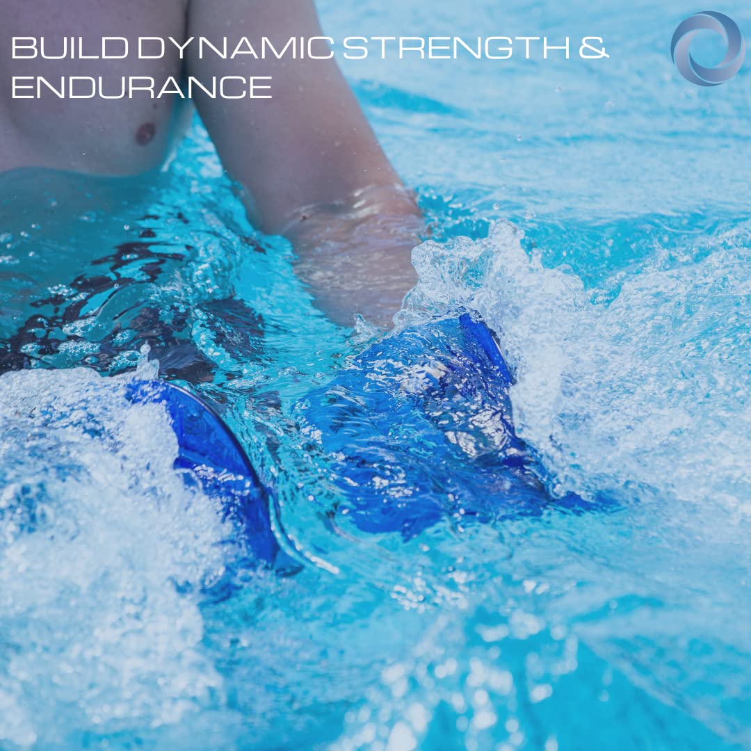 AquaLogix High Resistance Aquatic Bell Set - Blue | Aquatic Dumbbells | Quick Start Guide | Water Weights | Strength & Muscle Building | Pool Exercise Equipment | Pair (HRPCBELL)
