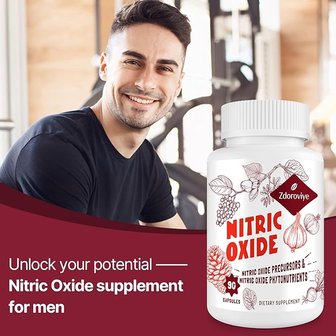 Nitric Oxide Supplement for Men, 90 Capsules (2 Pack)