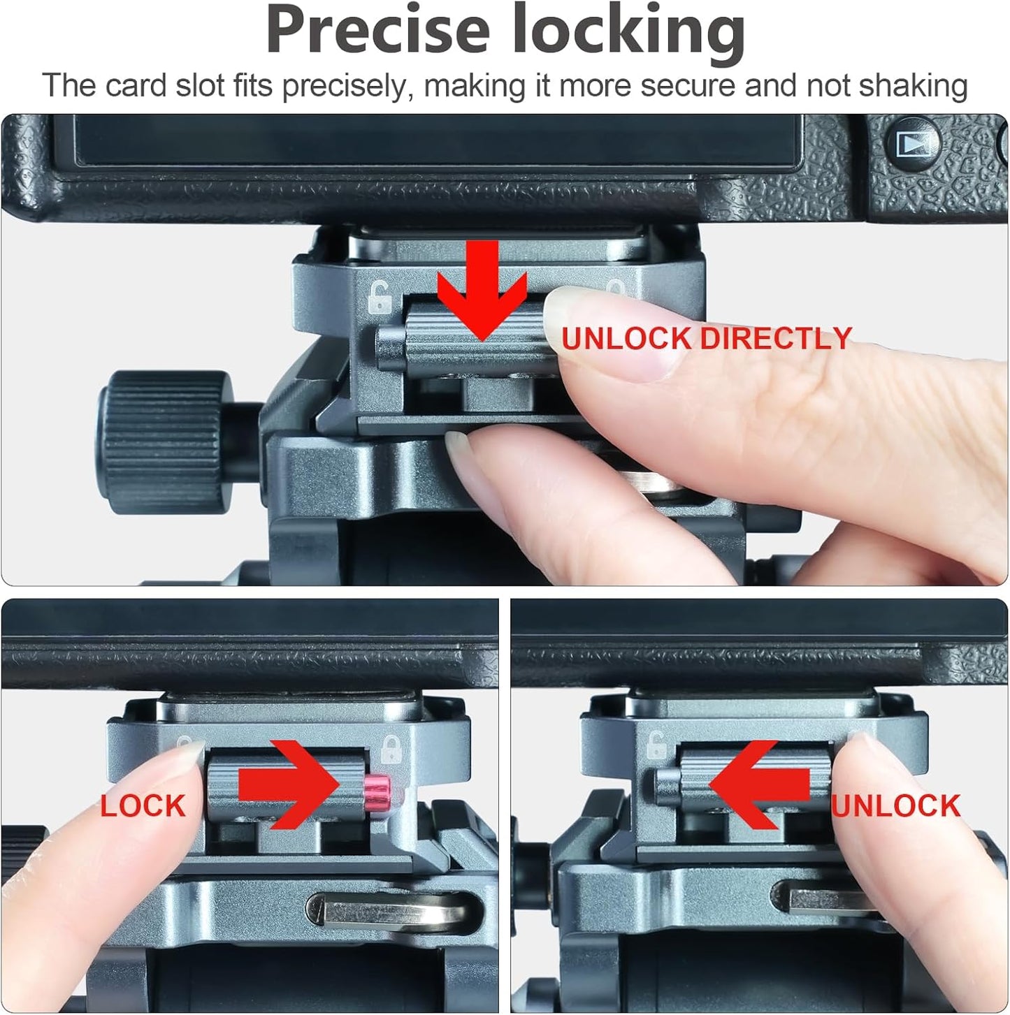 LEAPLIEXT 1/4" 3/8" Professional Camera Quick Release Plate Kit - Metal Arca Swiss Quick Release System with & Screw