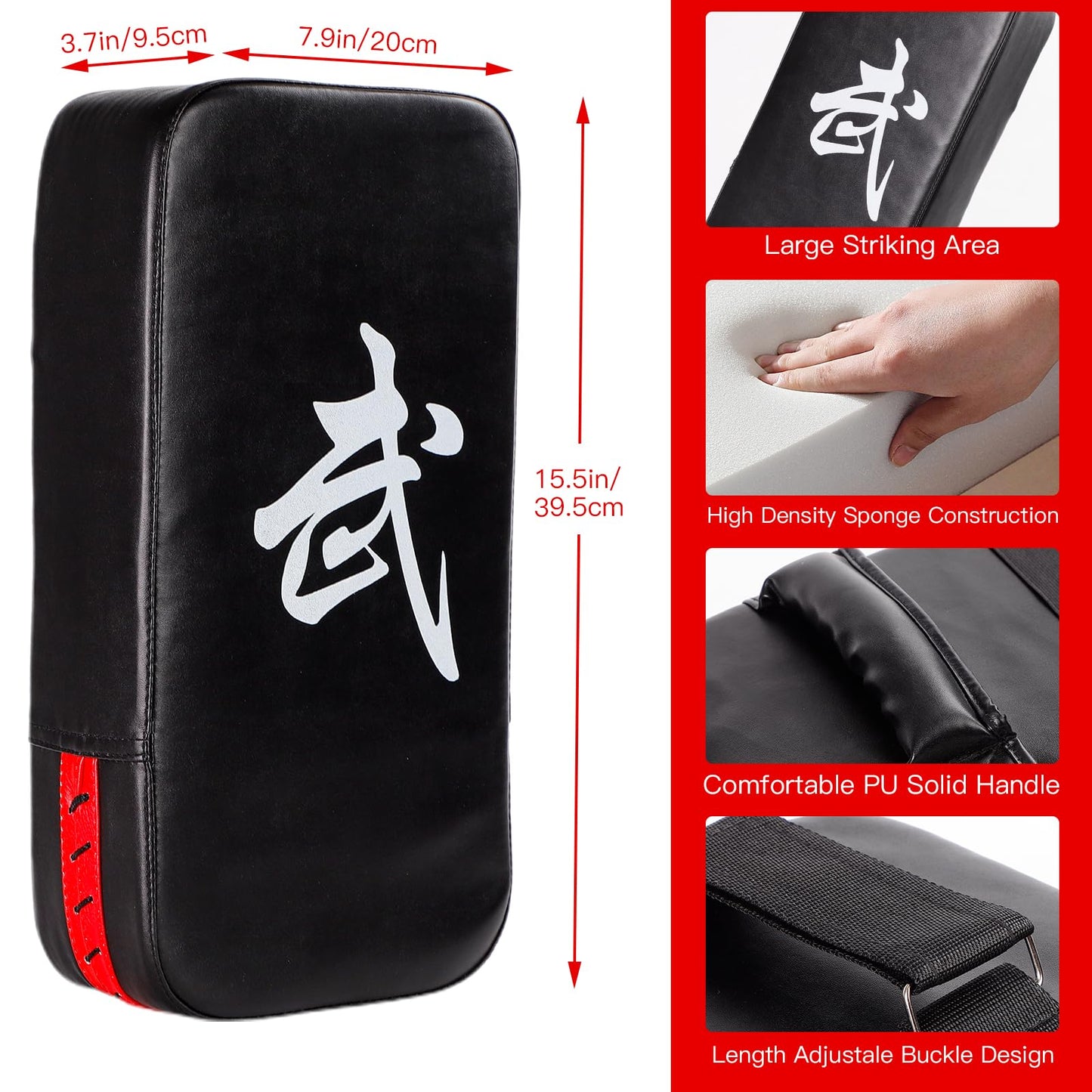 CYFIE Boxing Equipment Kids, Kicking Shields Pads Training Gloves Punching Mitts for Karate, Muay Thai, Taekwondo, Martial Arts Home Gym Workout, Karate Kick Pads for Toddler, Youth, Women (Black)