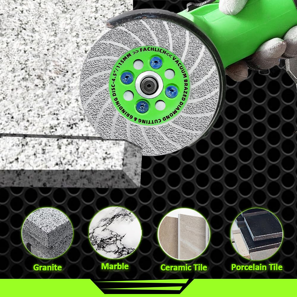 Tile Hole Saw Kit Diamond - (6/8/10/25/35/50/75/127mm Drill Bits+Finger Bit+Chamfer Bit+Adapter+Tile Blade) Diamond Hole Saw Kit for Porcelain Ceramic Marble Brick Granite,5/8"-11 Thread