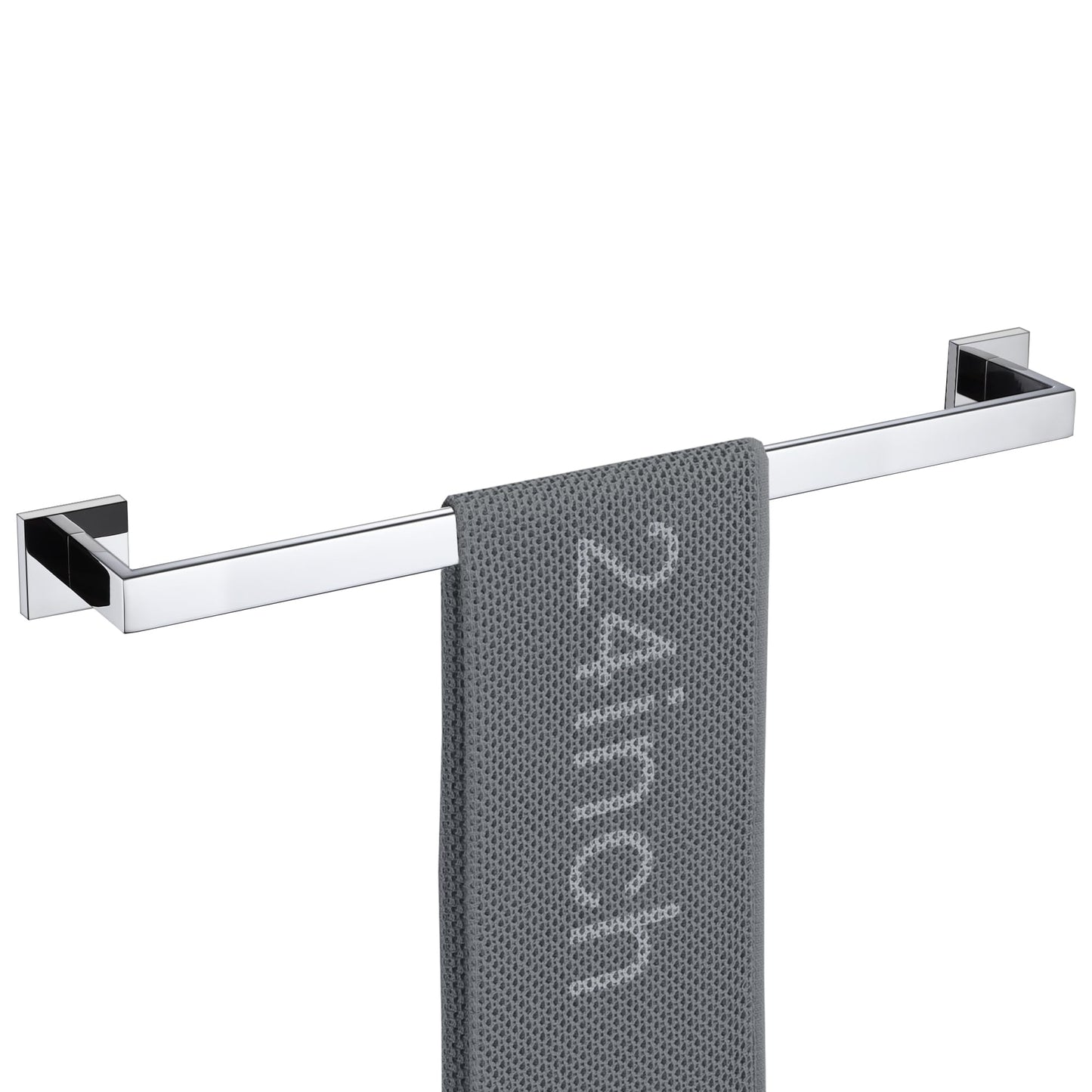LANC Bath Towel Bar 24-Inche Stainless Steel Towel Rack for Toilet Bathroom Hardware Silver Towel Hanger Towel Rail Towel Rod Heavy Duty Wall Mounted Towel Holder Chrome Polished, A8804CP-6P1