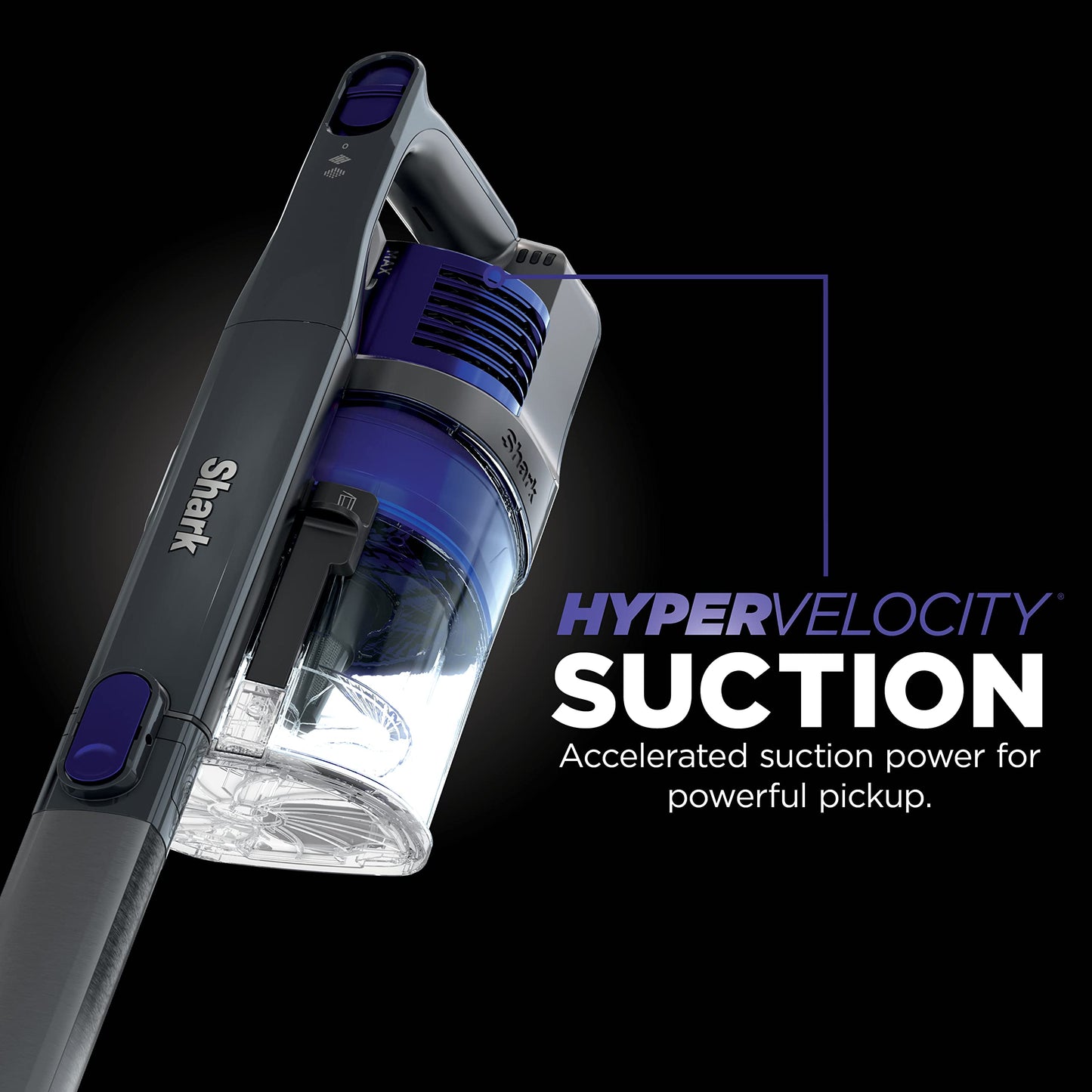 Shark Pet Cordless Stick Vacuum | HyperVelocity Suction, XL Dust Cup, LED Headlights | Removable Handheld with Crevice & Pet Multi-Tool | 40-Min Runtime | Lightweight, Portable | Grey | IX141